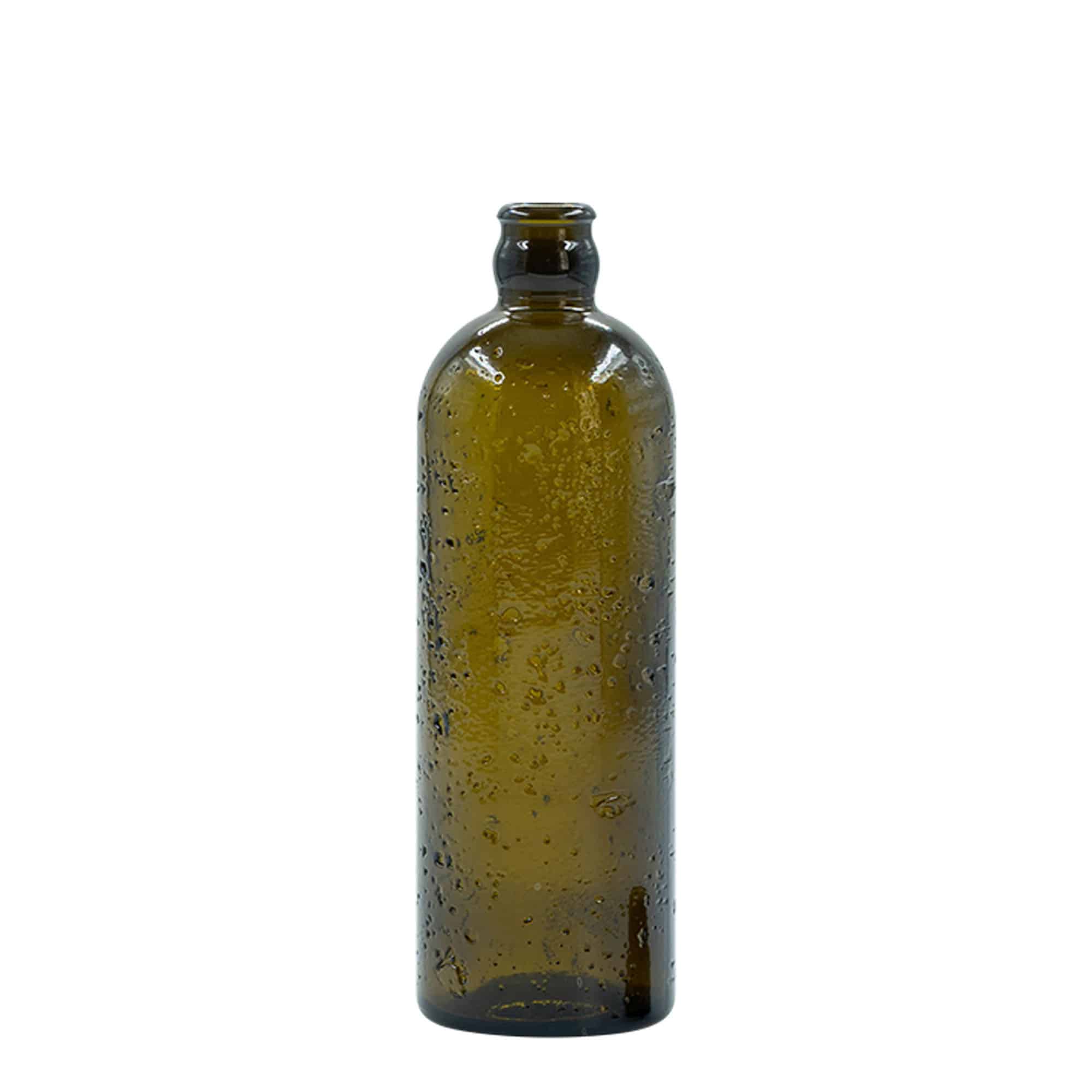 500 ml Wildly Crafted стъклена бутилка „Bobber Jr“, кафява, затваряне: коркова тапа