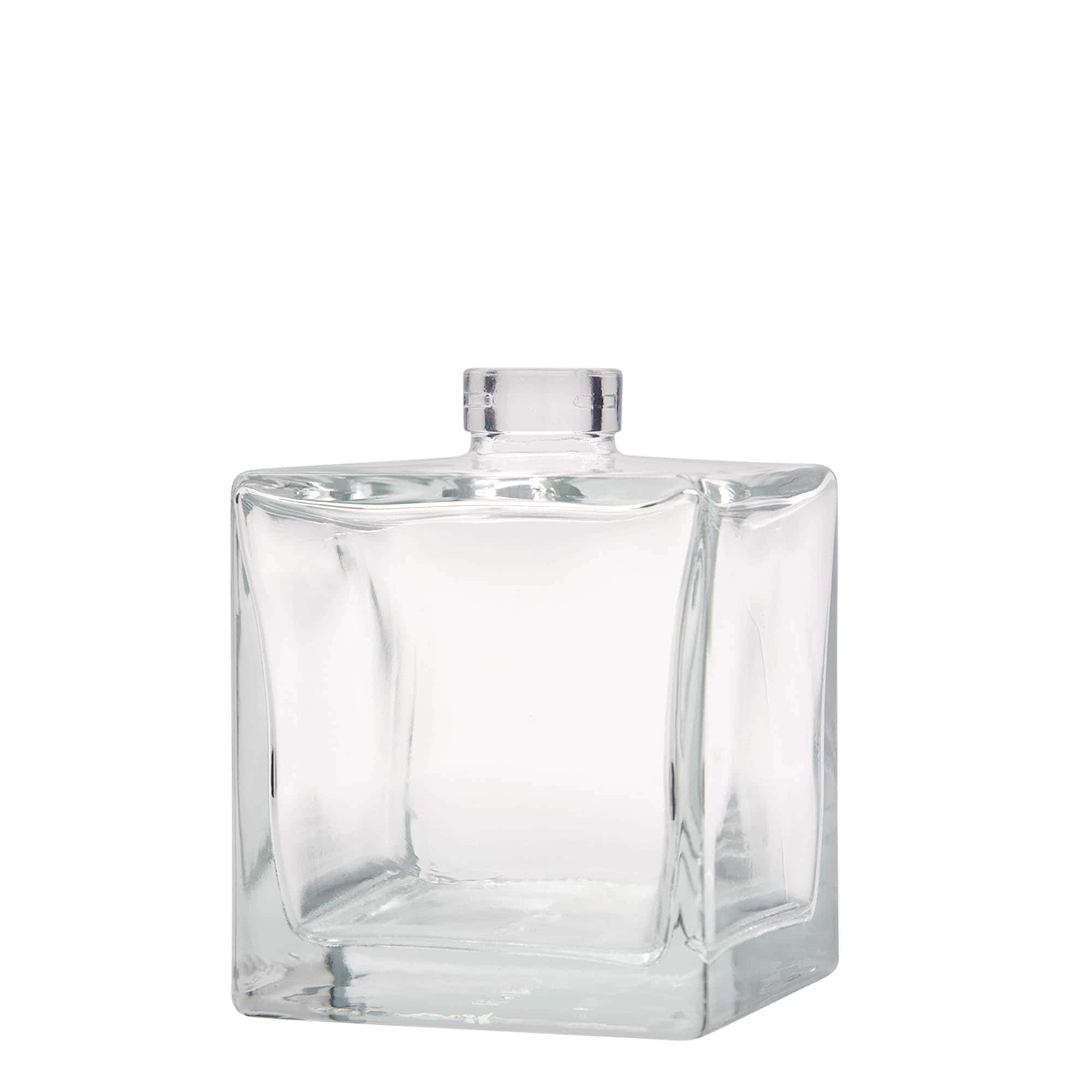 500 ml стъклена бутилка „Cube“, квадратна, затваряне: коркова тапа