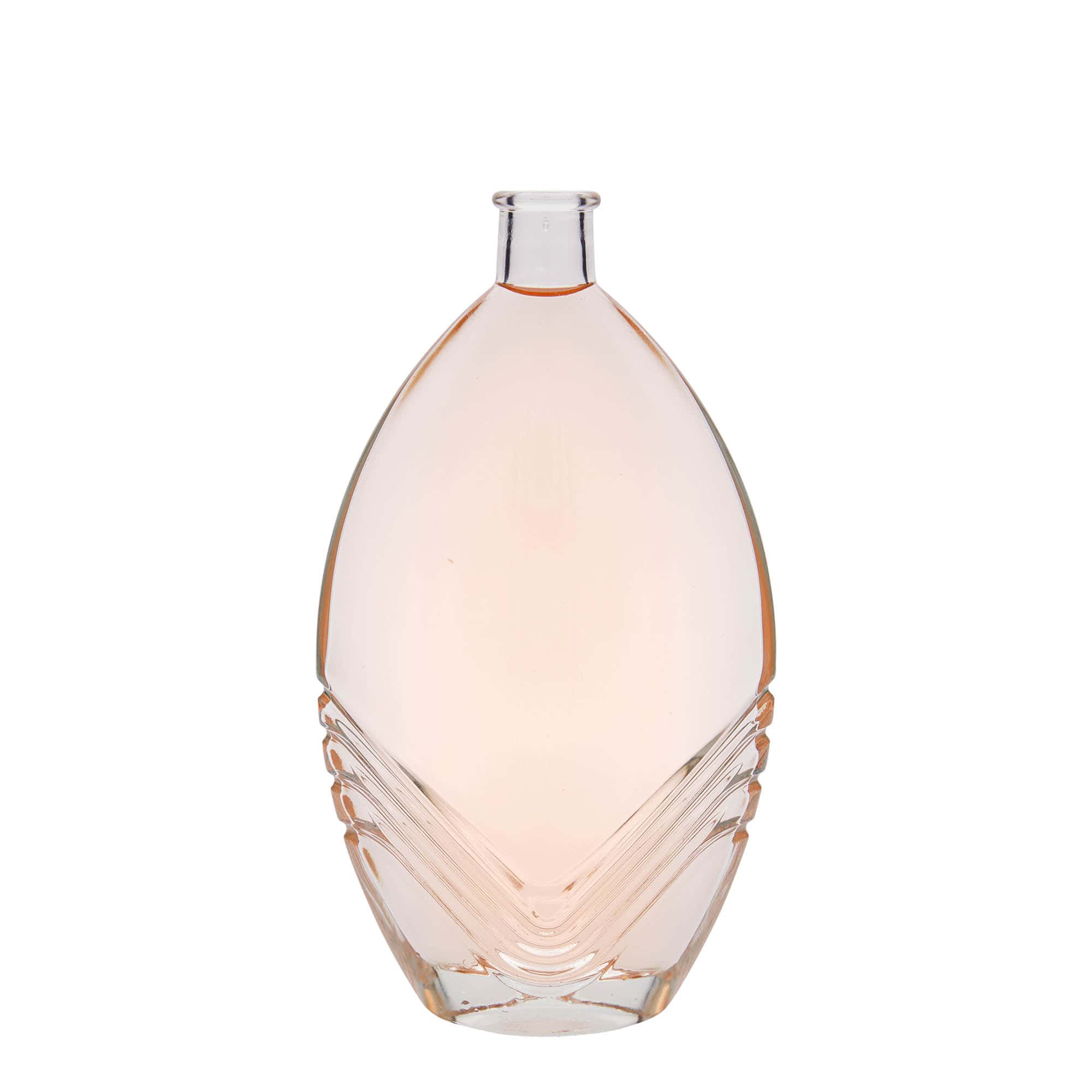 500 ml стъклена бутилка „Florence“, овална, затваряне: коркова тапа