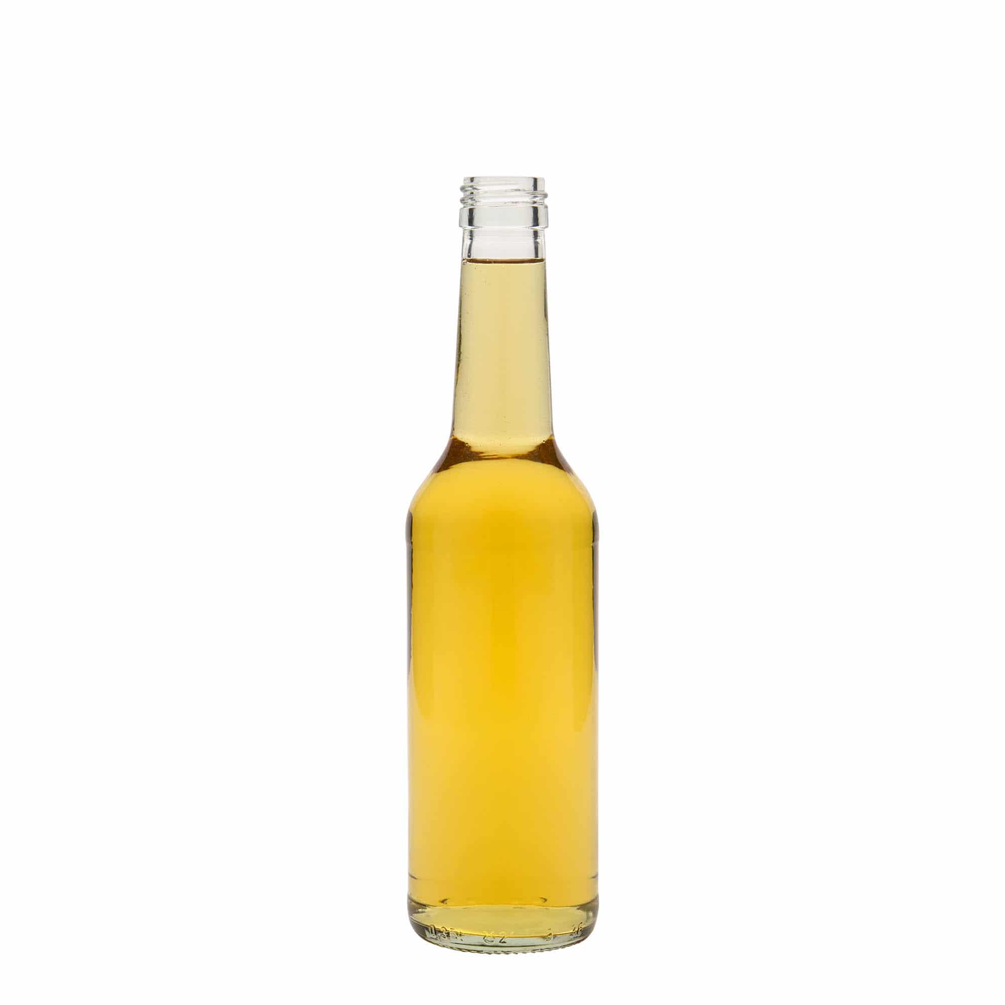 350 ml стъклена бутилка с право гърло, затваряне: капачка PP 28