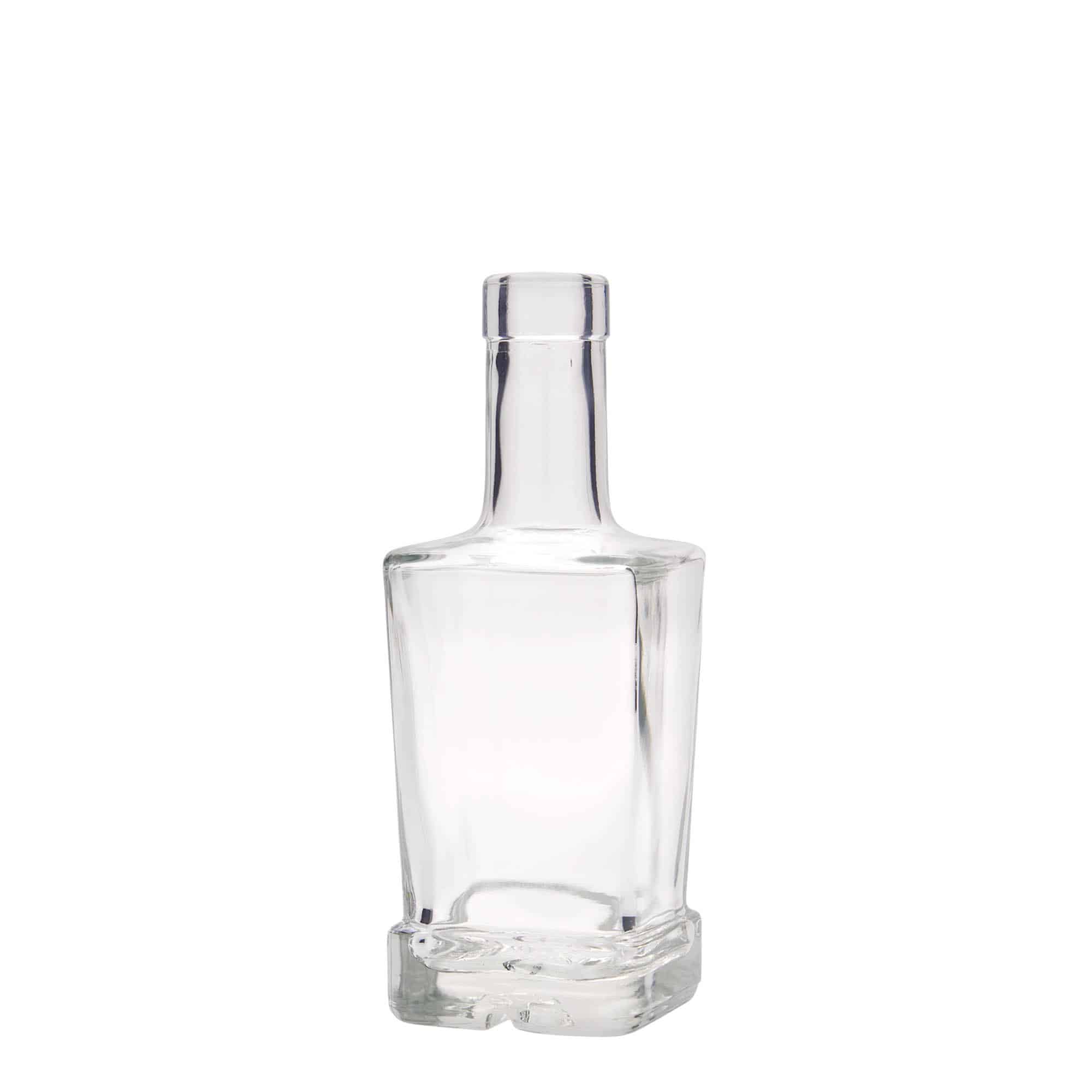 250 ml стъклена бутилка „Rene“, квадратна, затваряне: коркова тапа