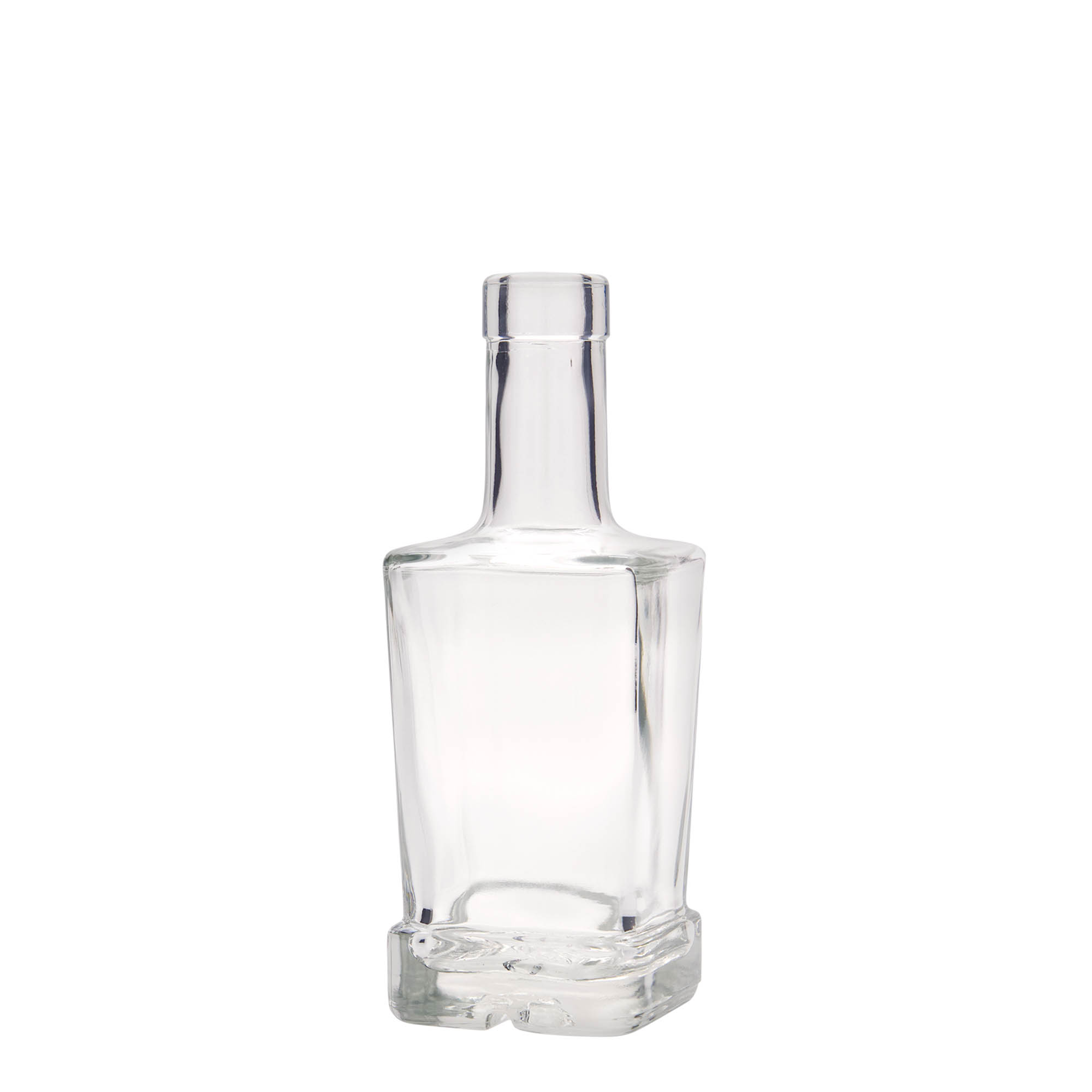 250 ml стъклена бутилка „Rene“, квадратна, затваряне: коркова тапа