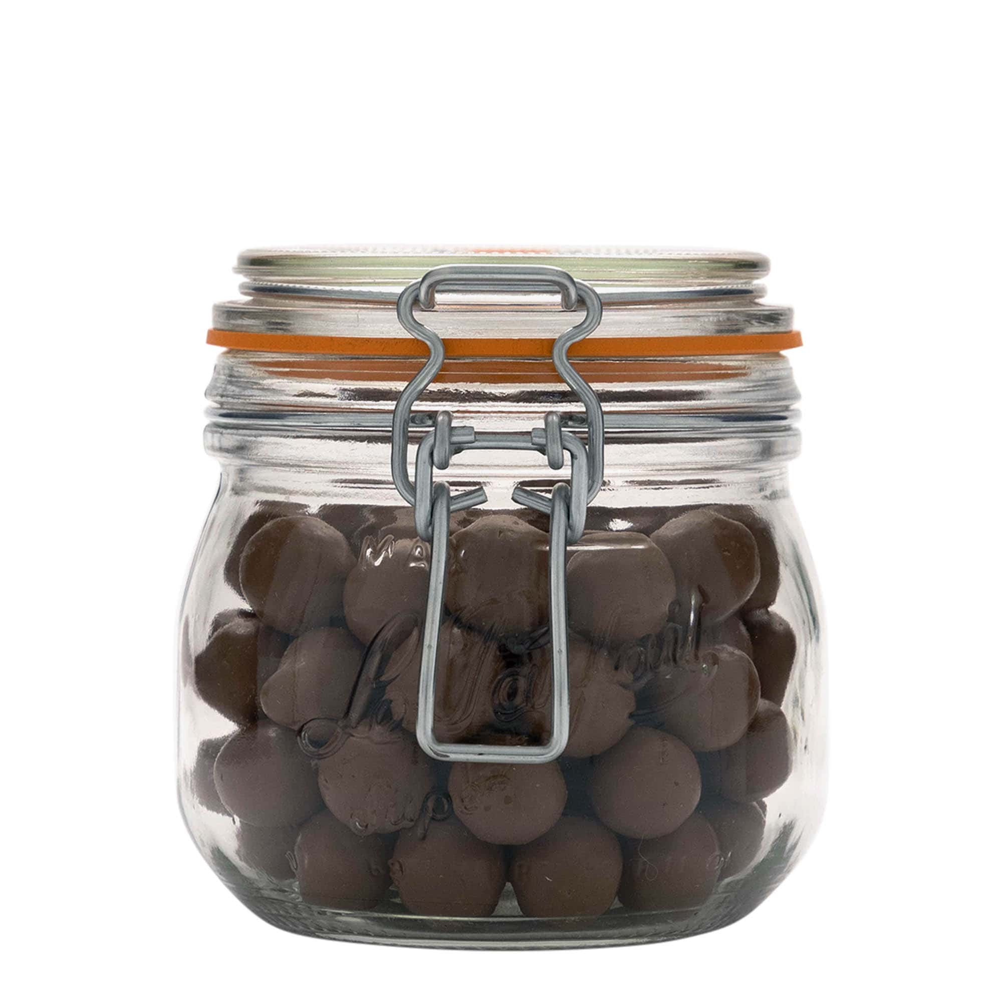 500 мл стъклен буркан с метален скоба 'Le Parfait Super Bocal', отваряне: метален скобен капак 500 мл стъклен буркан с метален скоба 'Le Parfait Super Bocal', отваряне: метален скобен капак