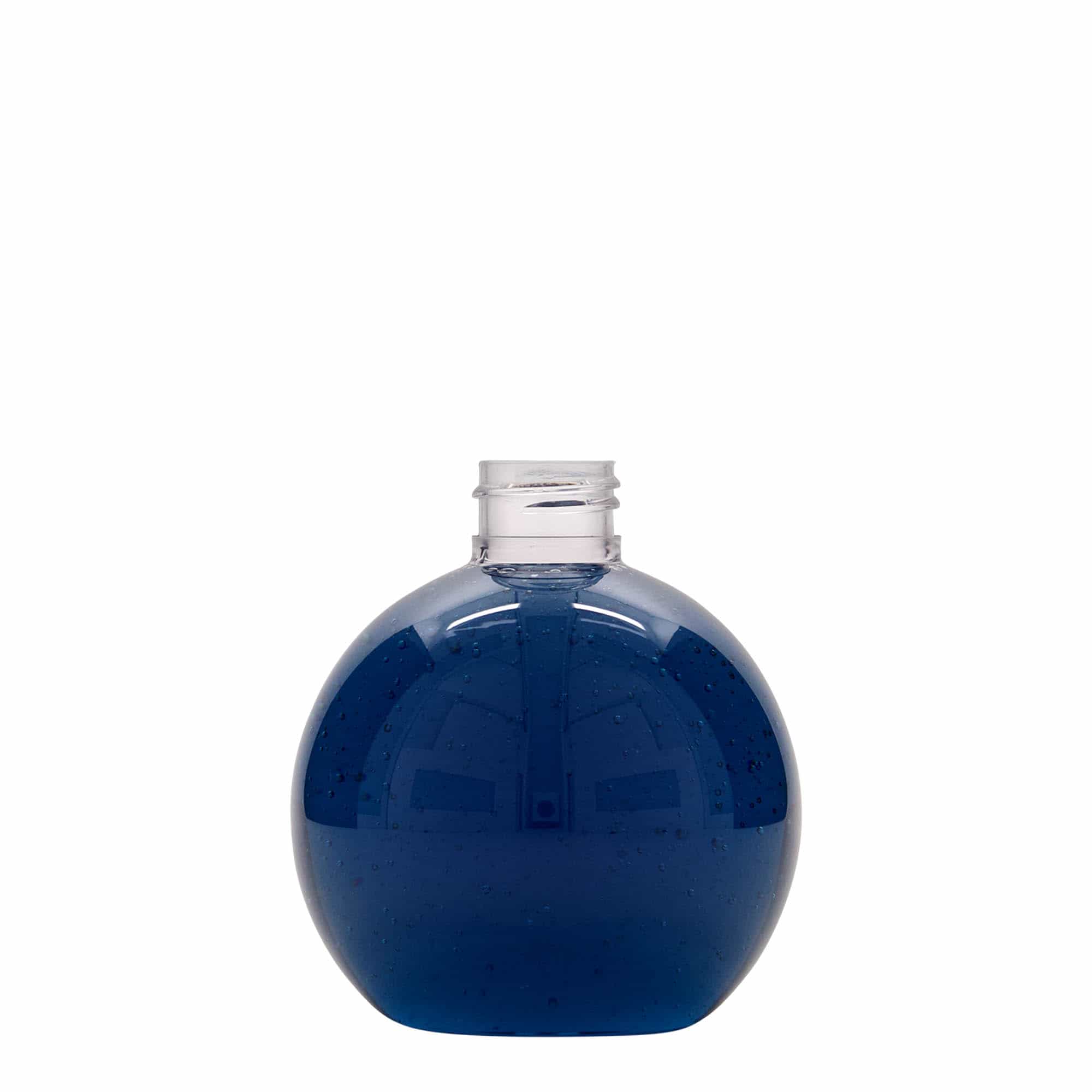 250 ml PET бутилка „Perry“, сферична, пластмасова, затваряне: винтова капачка GPI 24/410