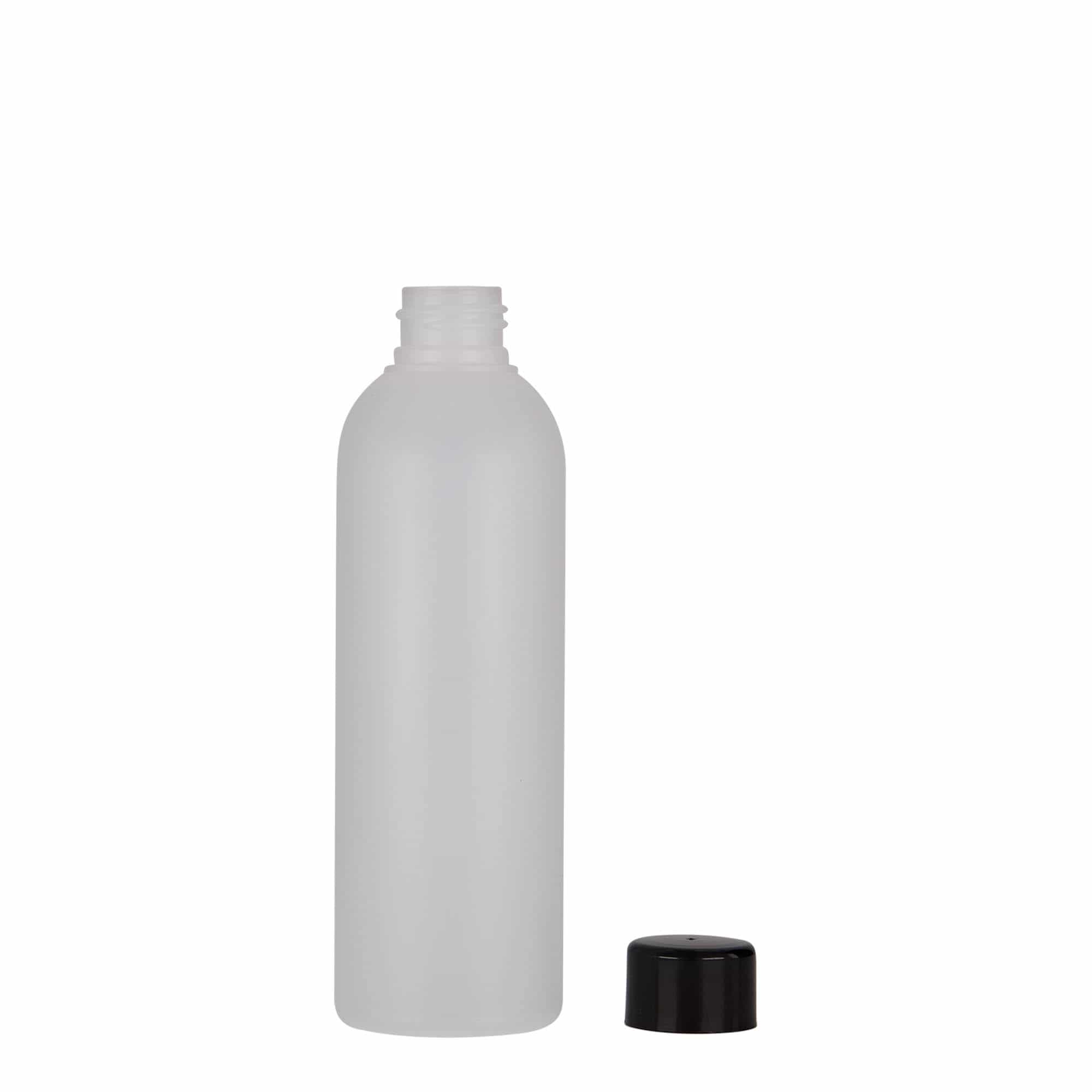 200 ml пластмасова бутилка „Tuffy“, HDPE, естествен цвят, затваряне: винтова капачка GPI 24/410