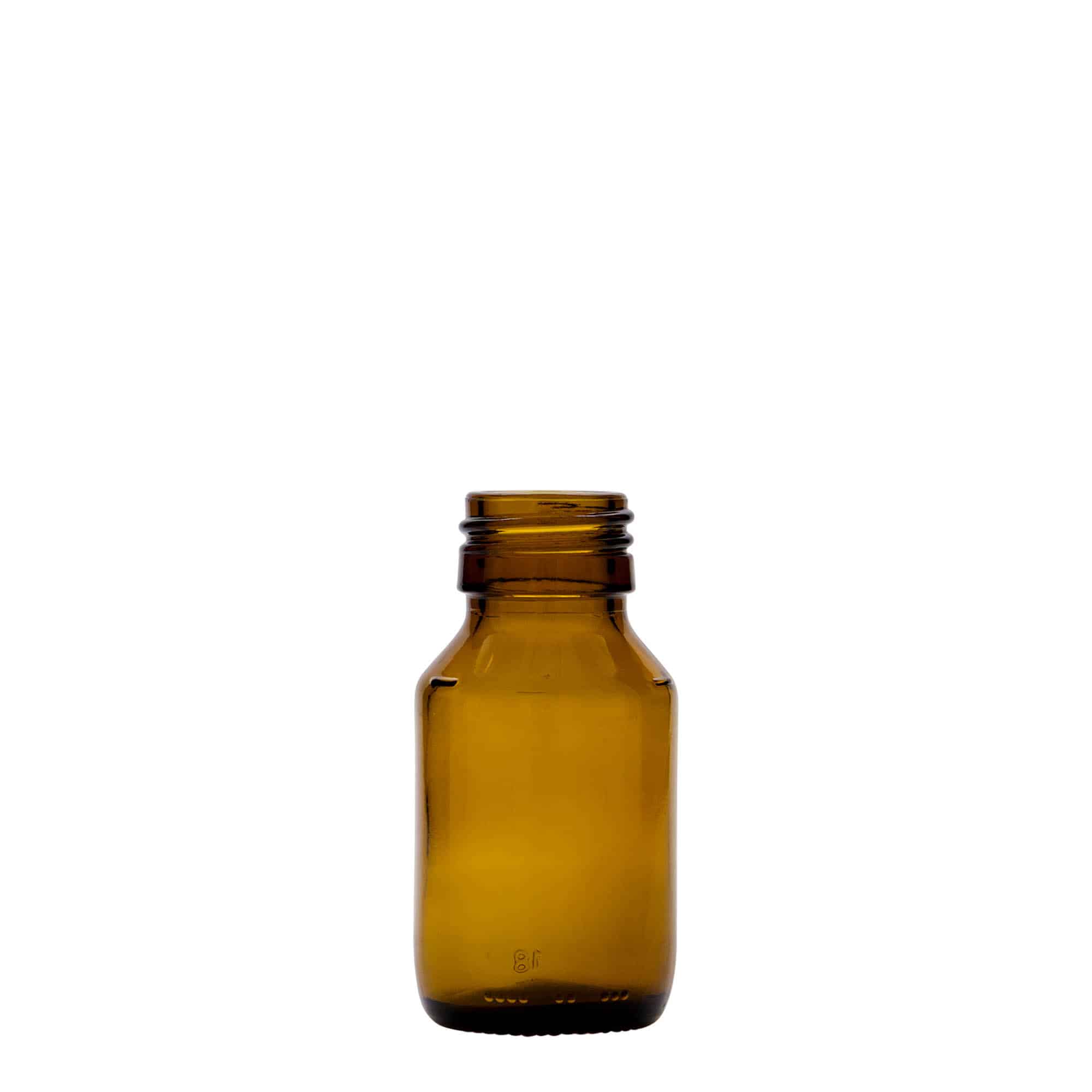 50 ml бутилка за лекарства, кафява, стъклена, затваряне: капачка PP 28 50 ml бутилка за лекарства, кафява, стъклена, затваряне: капачка PP 28