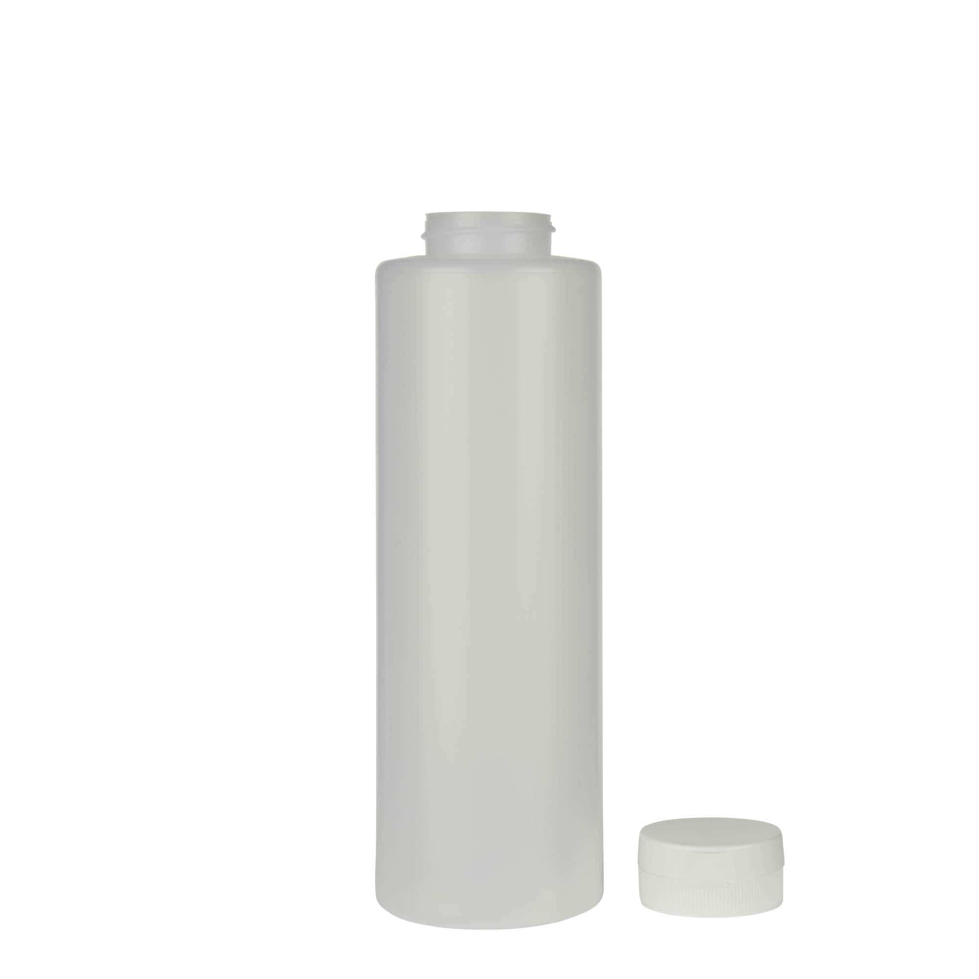 500 ml бутилка за сосове, LDPE пластмаса, естествен цвят, затваряне: винтова капачка 38/400
