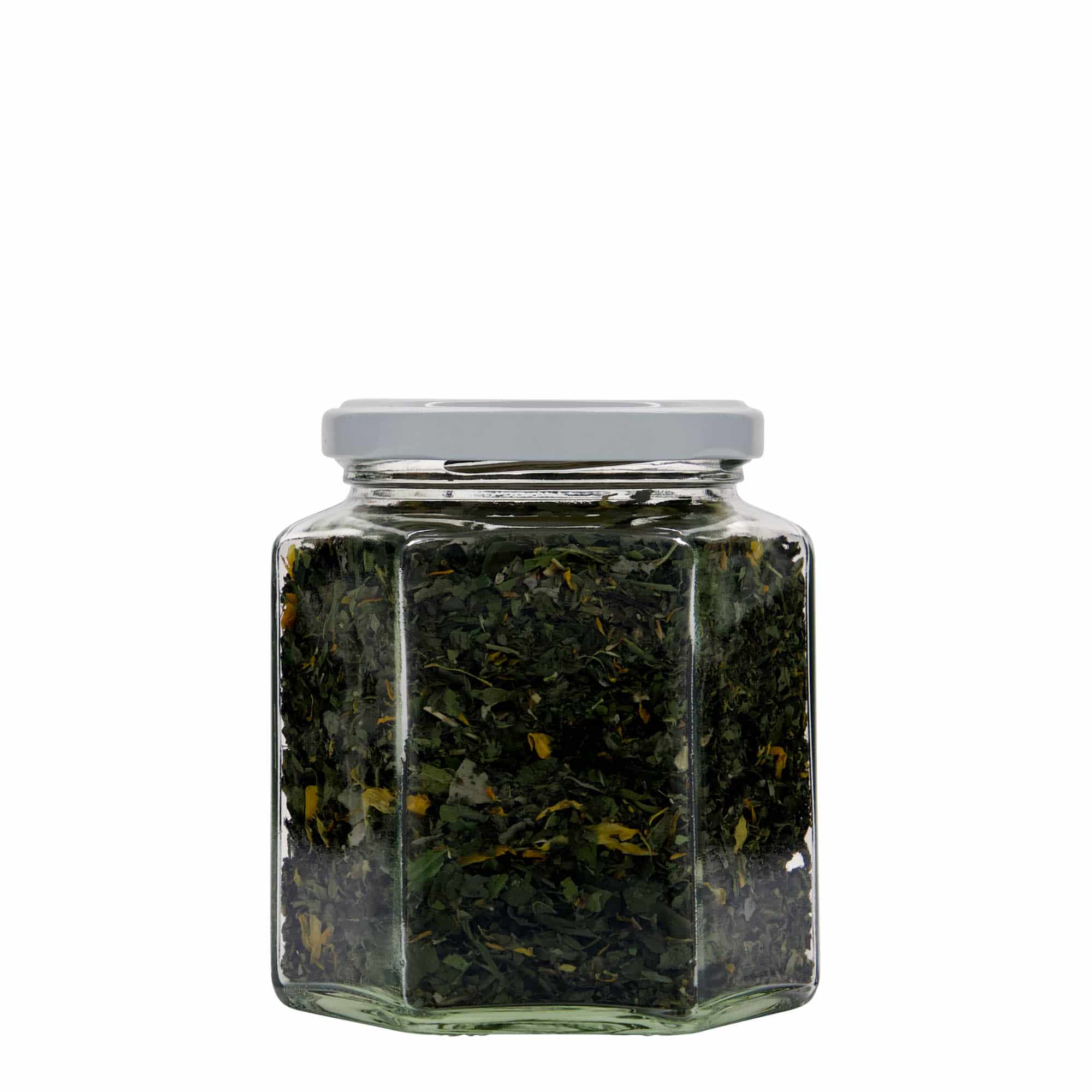 390 мл шестоъгълна стъклена бутилка, отвор: завинтващ се капак (TO 70)