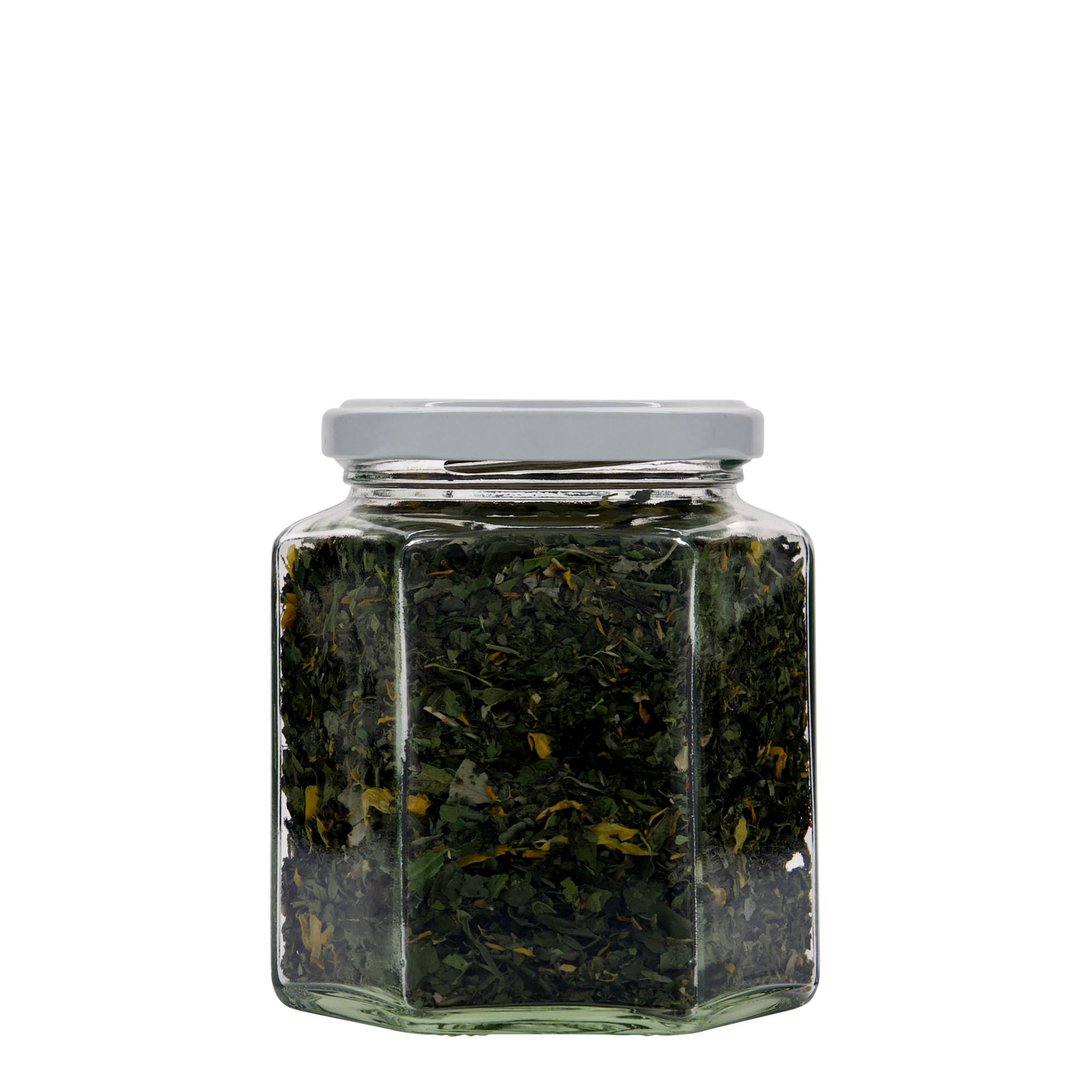 390 мл шестоъгълна стъклена бутилка, отвор: завинтващ се капак (TO 70) 390 мл шестоъгълна стъклена бутилка, отвор: завинтващ се капак (TO 70)