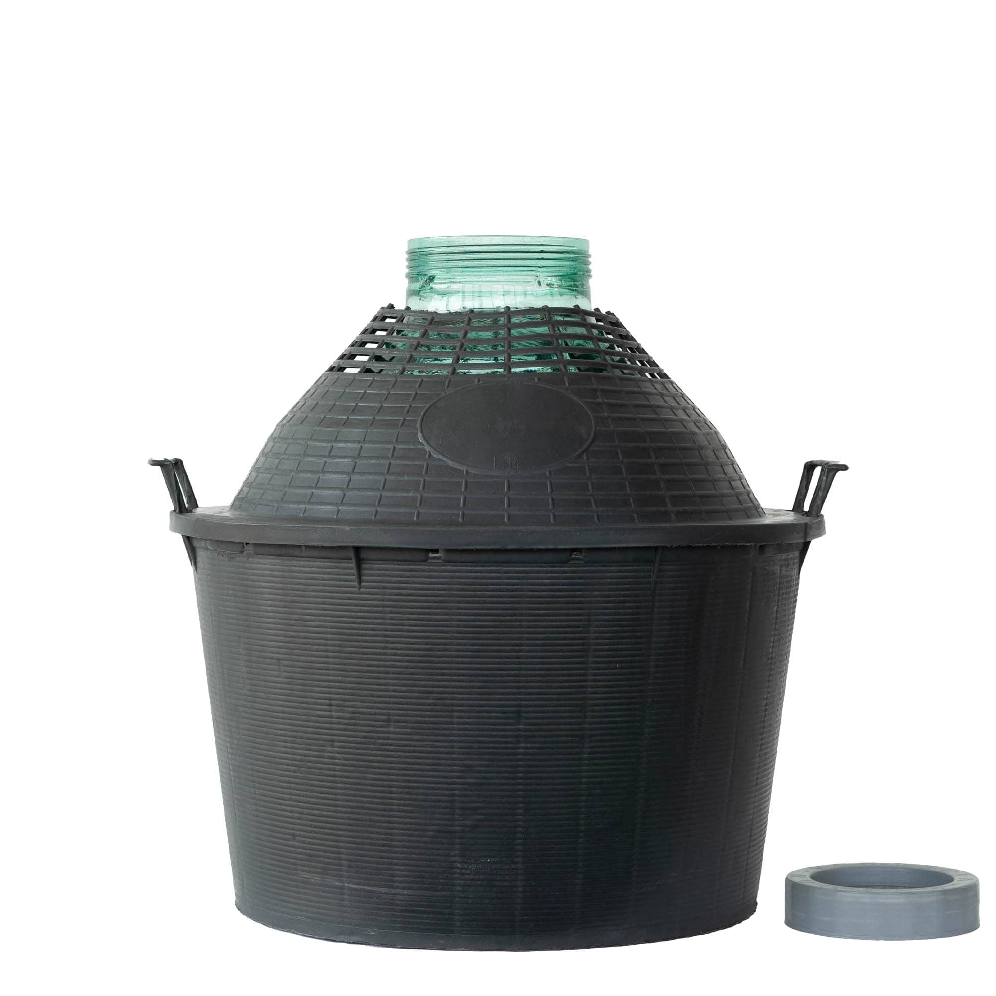 34 l балонен бутилка с широк врат, стъкло, отвор: винтова капачка