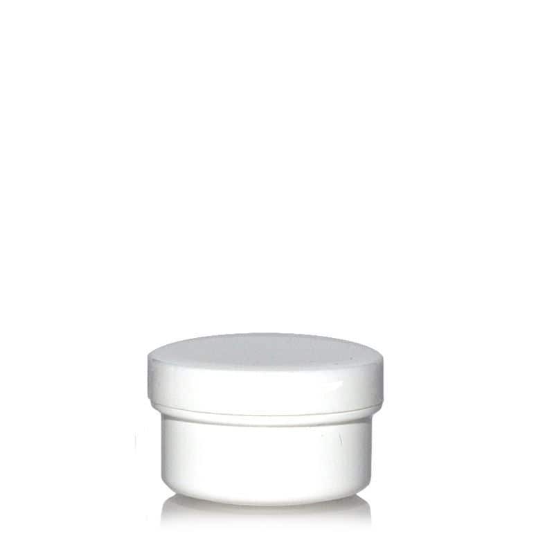 6 ml пластмасова кутия „White Line“, PP, бяла, затваряне: винтова капачка