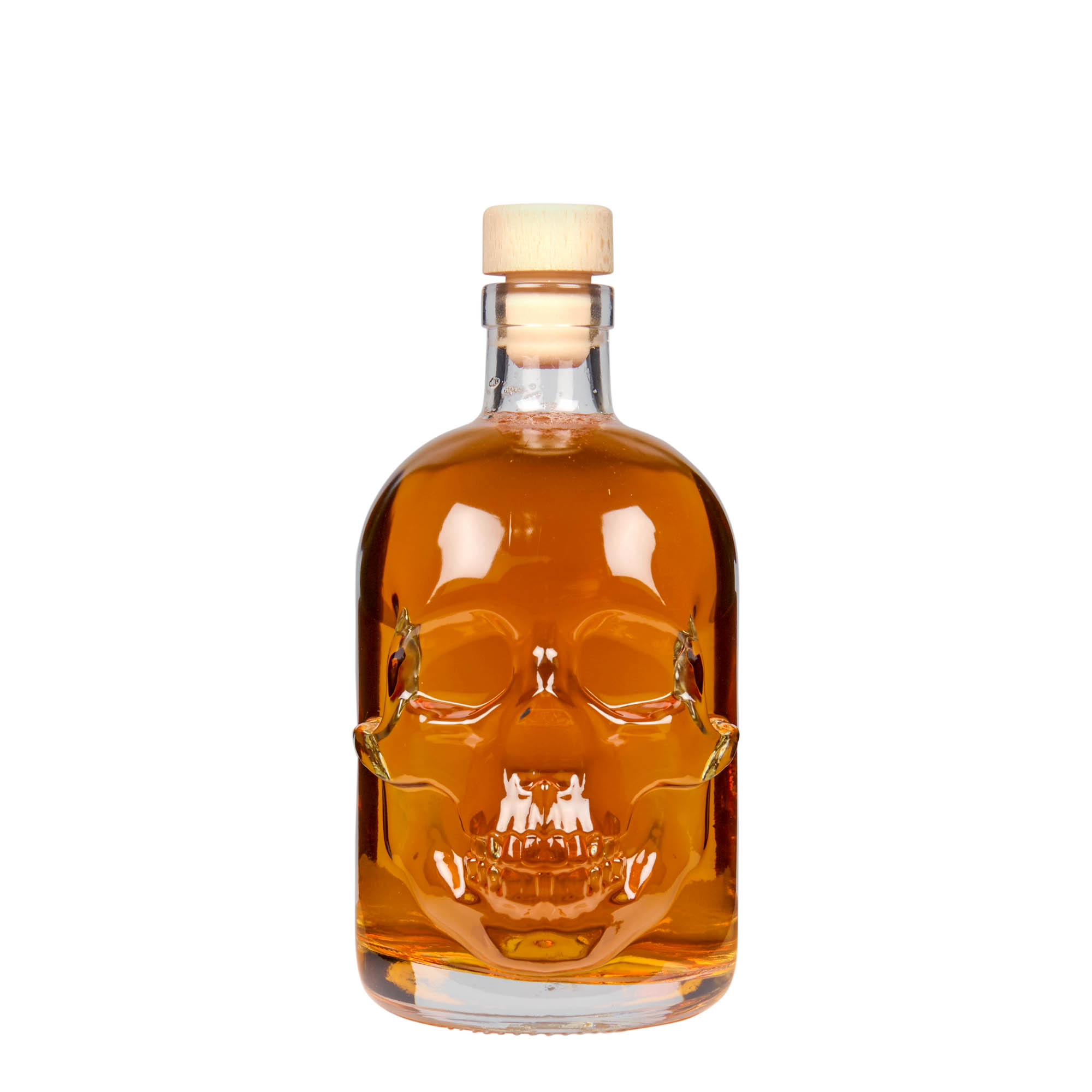 500 мл стъклена бутилка „Череп“, гърло: корк 500 мл стъклена бутилка „Череп“, гърло: корк