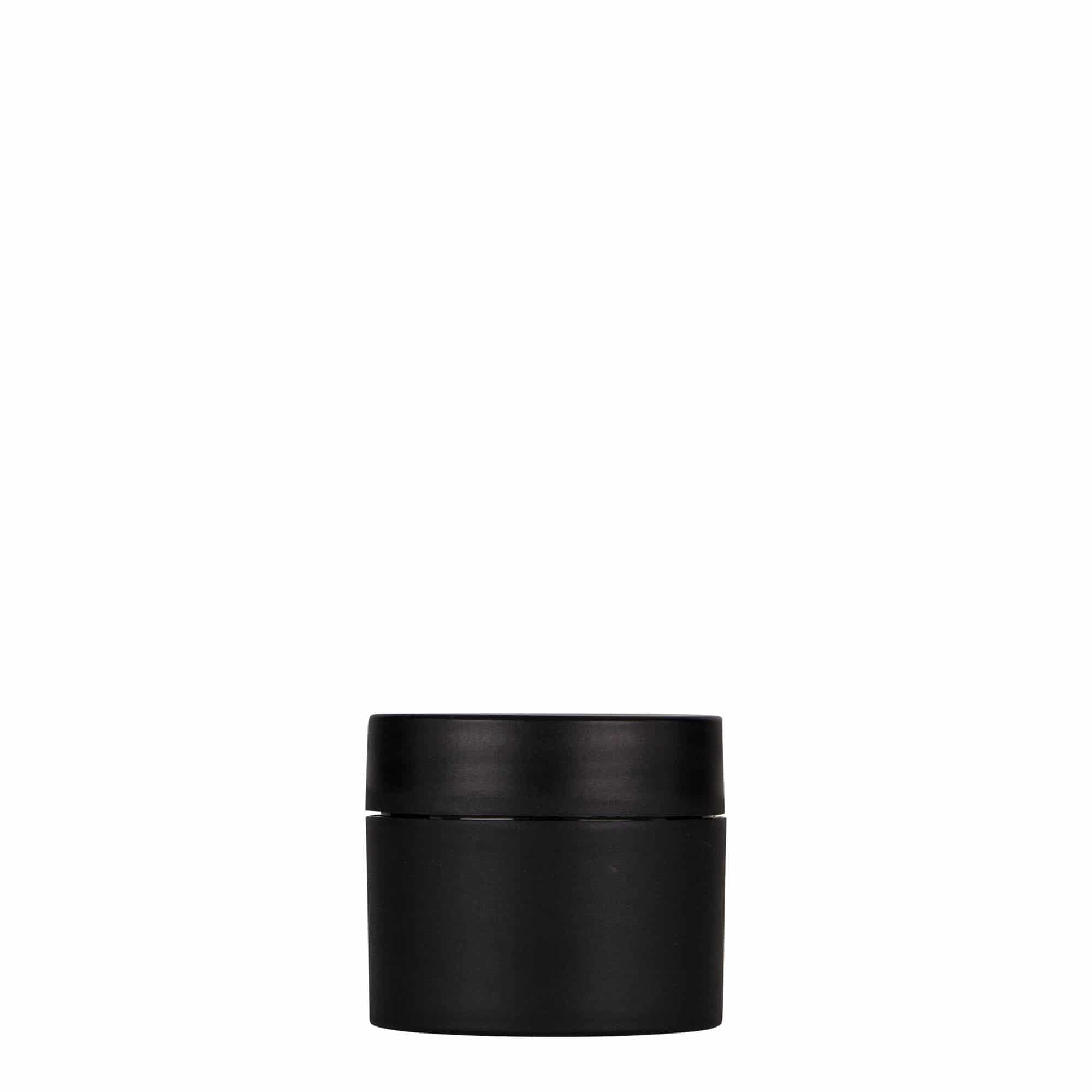 30 ml пластмасова кутия „Antonella“, PP, черна, затваряне: винтова капачка