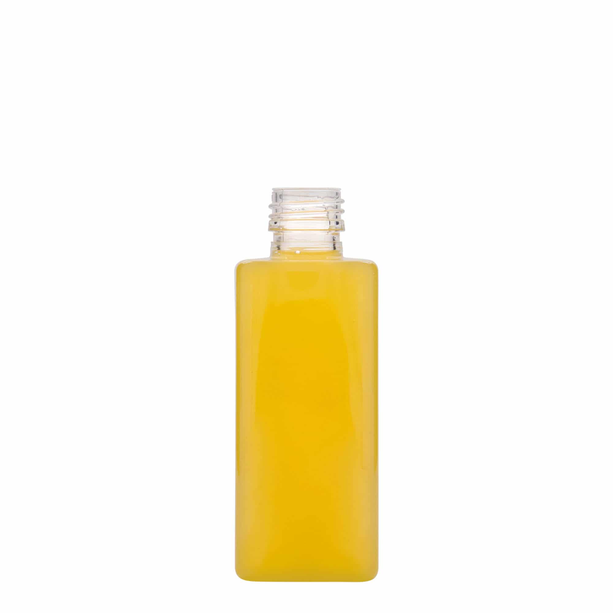 250 ml PET бутилка „Karl“, квадратна, пластмасова, затваряне: капачка PP 28