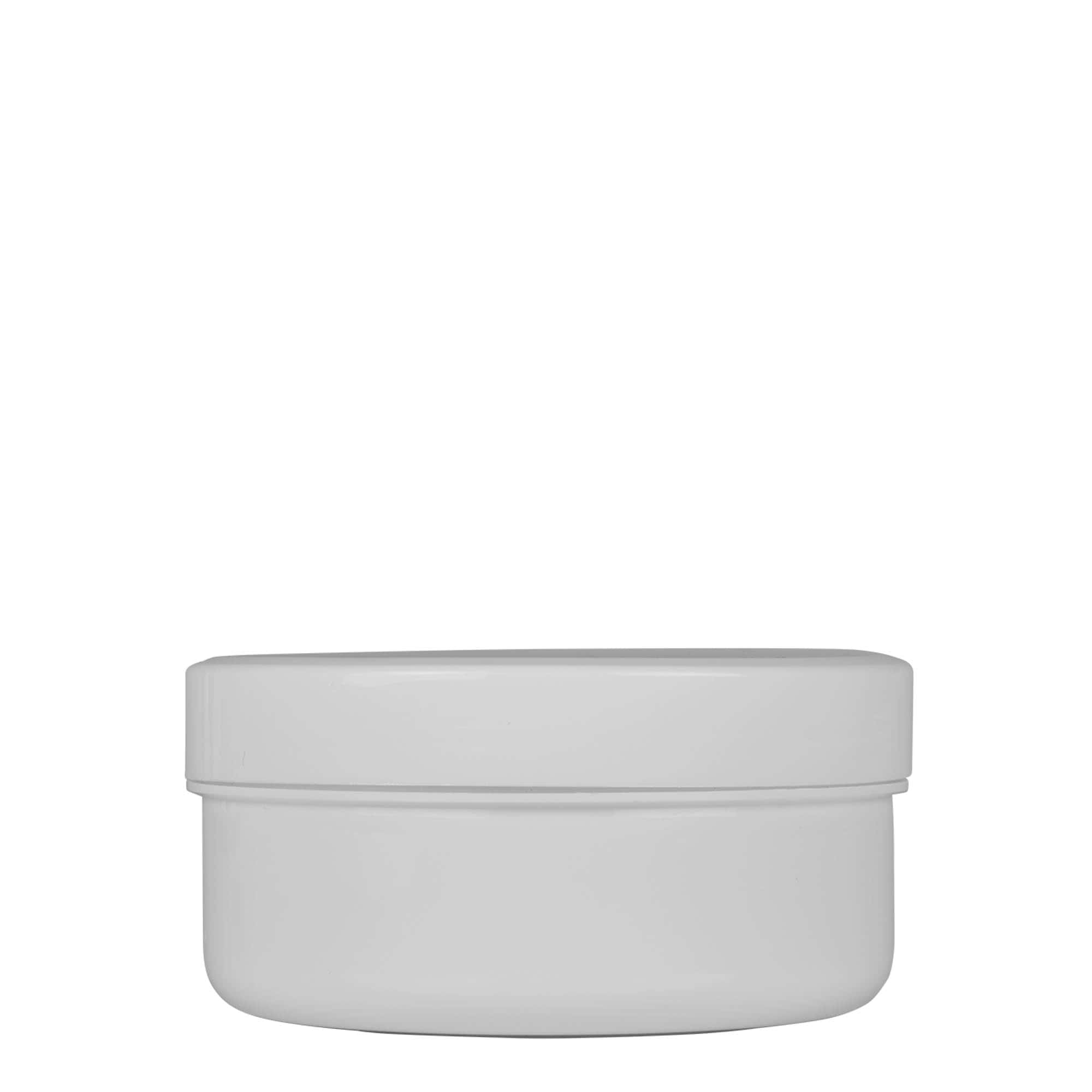 250 ml пластмасова кутия „White Line“, PP, бяла, затваряне: винтова капачка