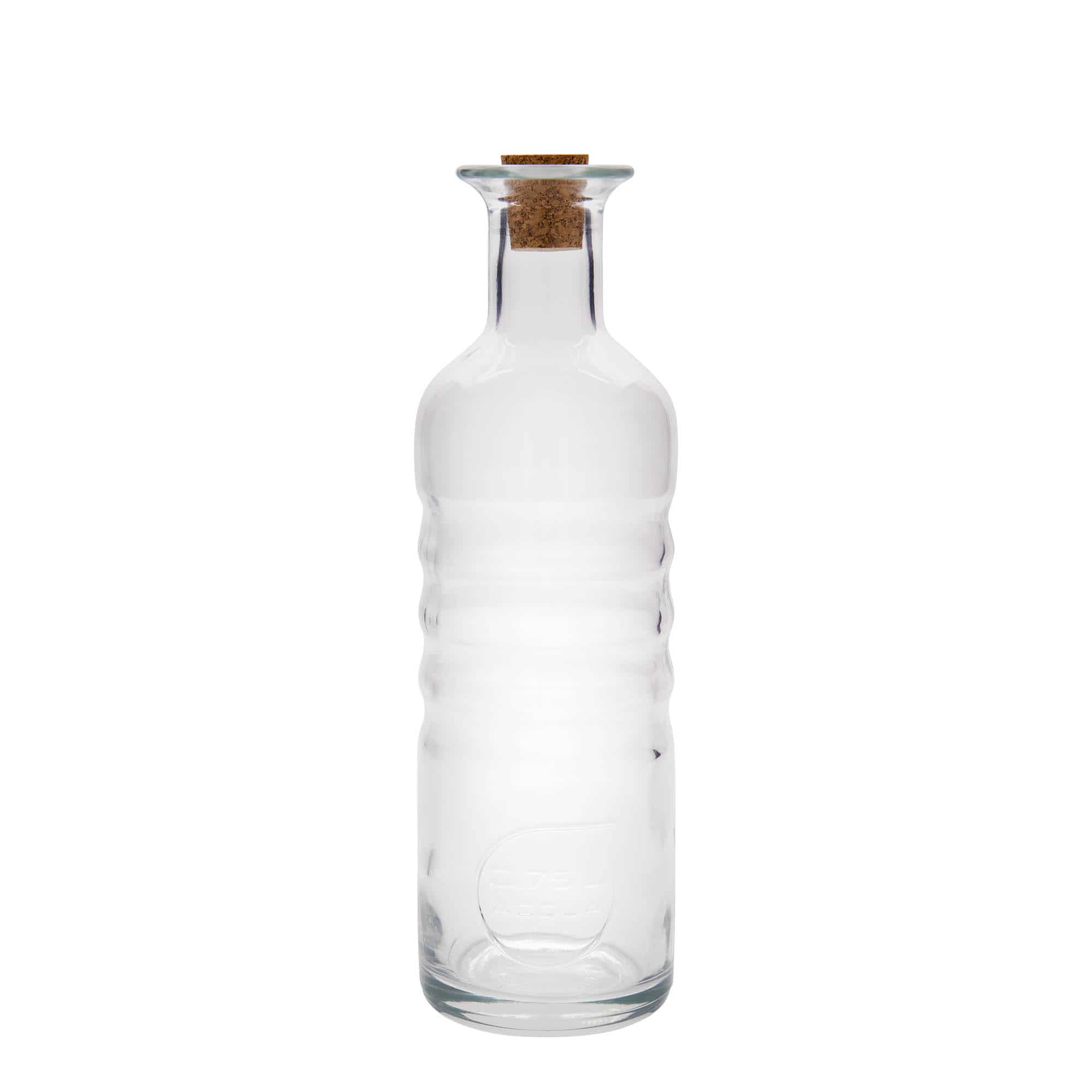 750 ml стъклена бутилка „Optima Acqua“, затваряне: коркова тапа