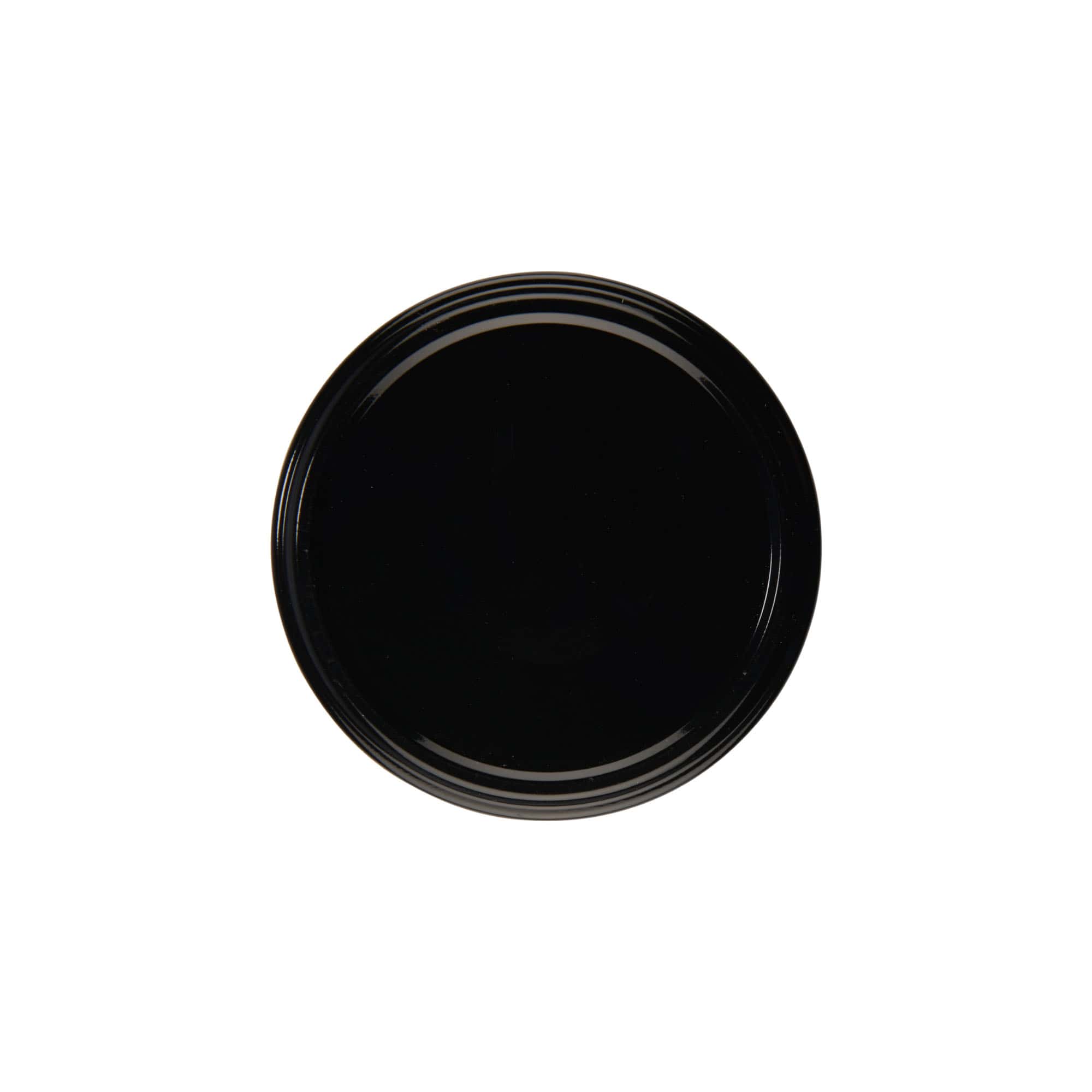 Винтова капачка, бял метал, черна, за отвор: TO 82 Винтова капачка, бял метал, черна, за отвор: TO 82