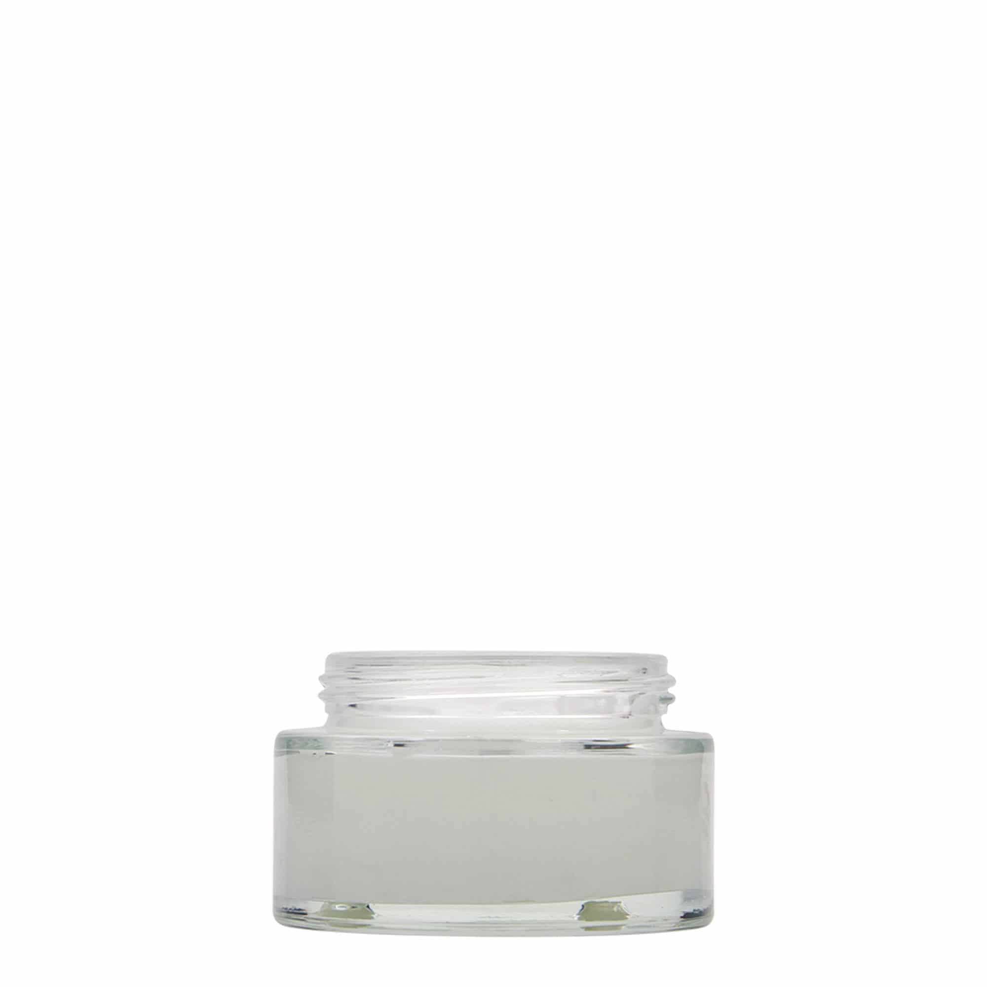 50 ml бурканче за козметични продукти „Clear Edition“, стъклено, затваряне: винтова капачка