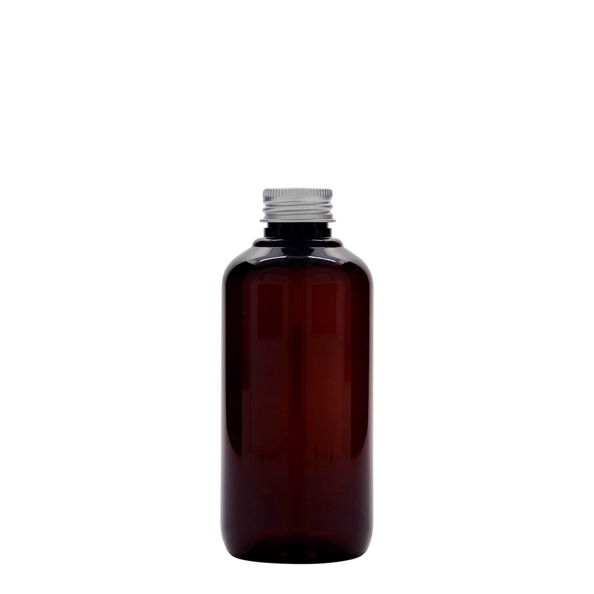 200 ml пластмасова бутилка „Victor's Best“ от рециклиран материал, PCR пластмаса, кафява, затваряне: винтова капачка GPI 24/410