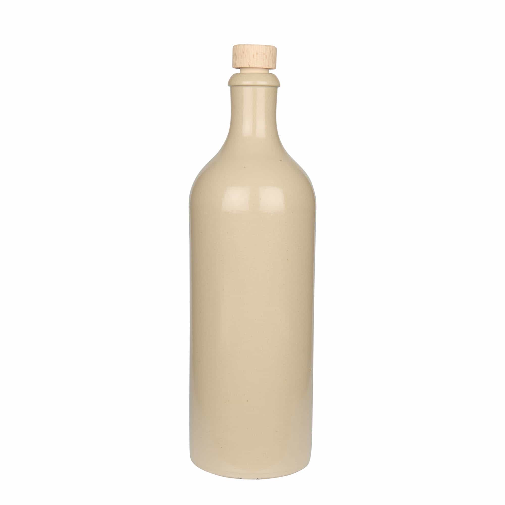750 ml бутилка, каменна керамика, бежова, затваряне: коркова тапа