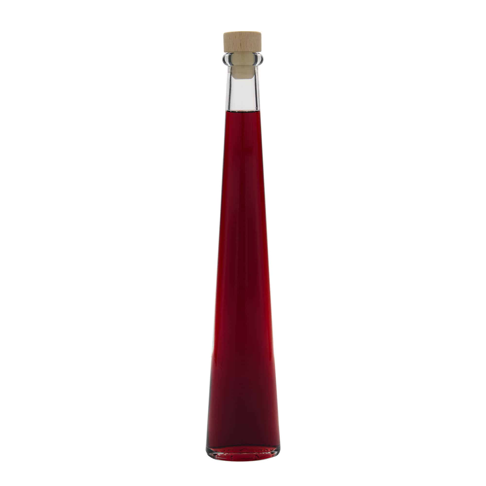 200 ml стъклена бутилка „Dama Ovale“, овална, затваряне: коркова тапа