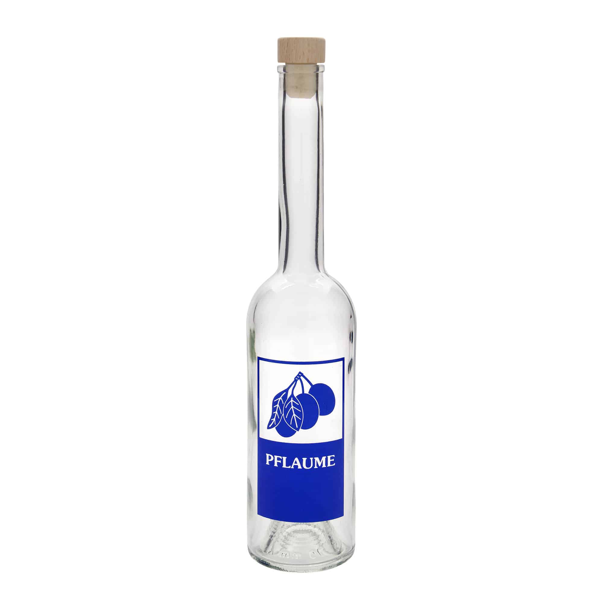 500 ml стъклена бутилка „Опера“, мотив: слива, затваряне: коркова тапа