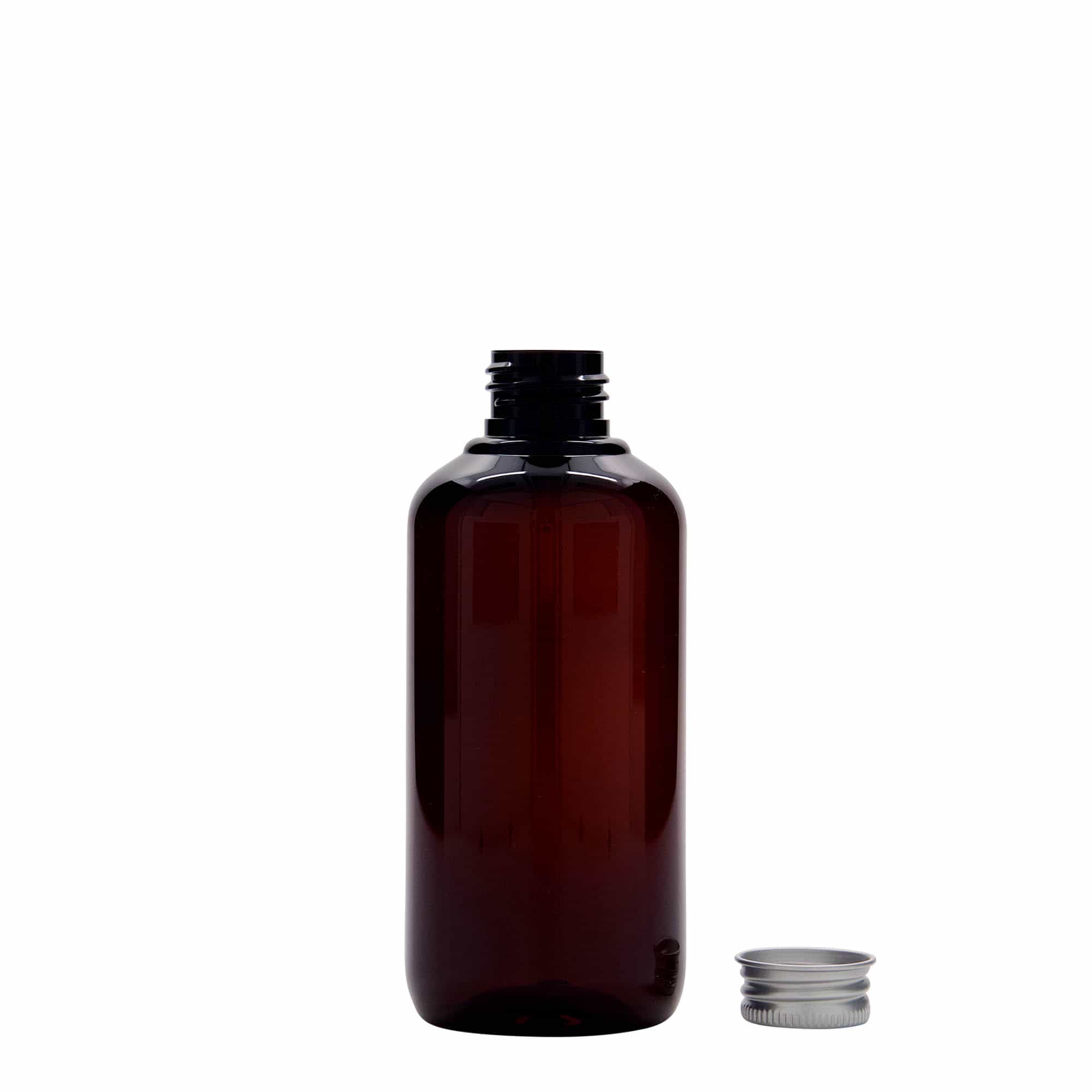 200 ml пластмасова бутилка „Victor's Best“ от рециклиран материал, PCR пластмаса, кафява, затваряне: винтова капачка 24/410