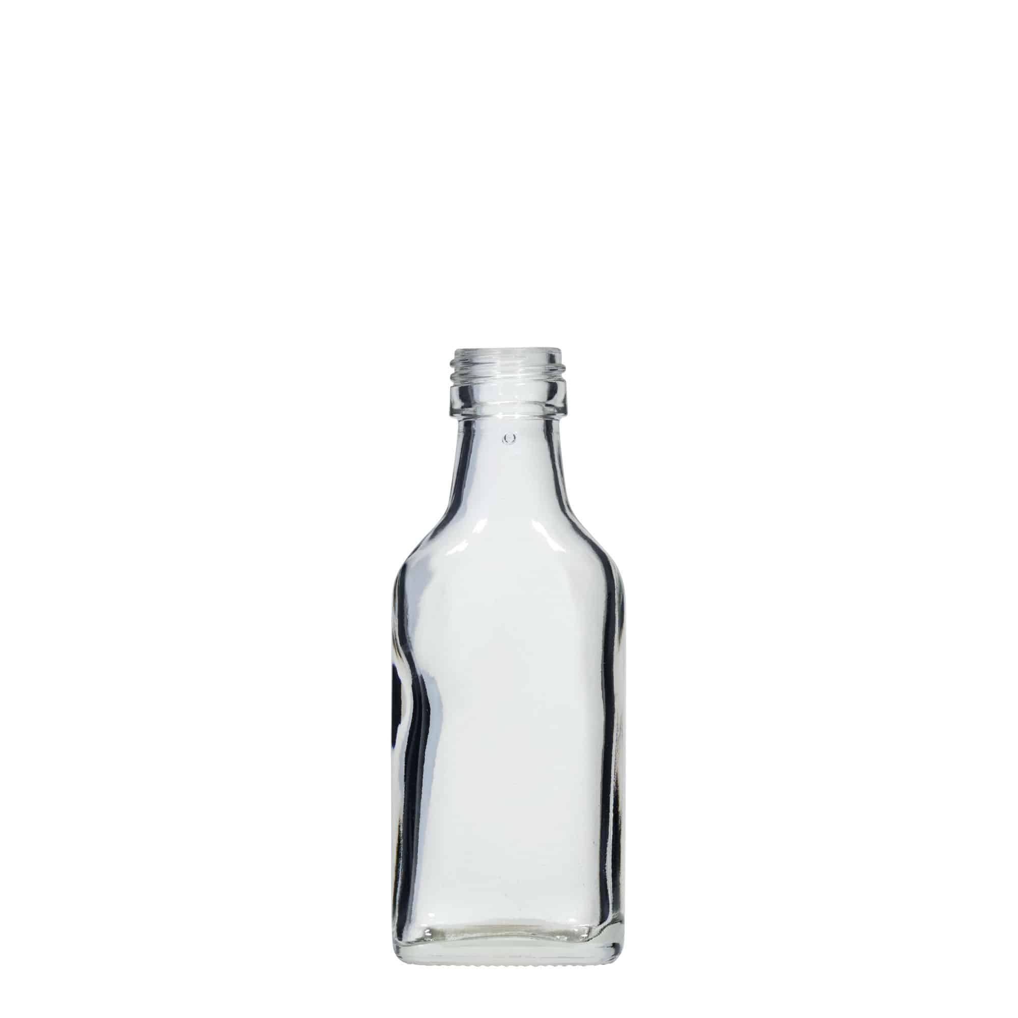 40 ml джобна бутилка, правоъгълна, затваряне: капачка PP 22 40 ml джобна бутилка, правоъгълна, затваряне: капачка PP 22