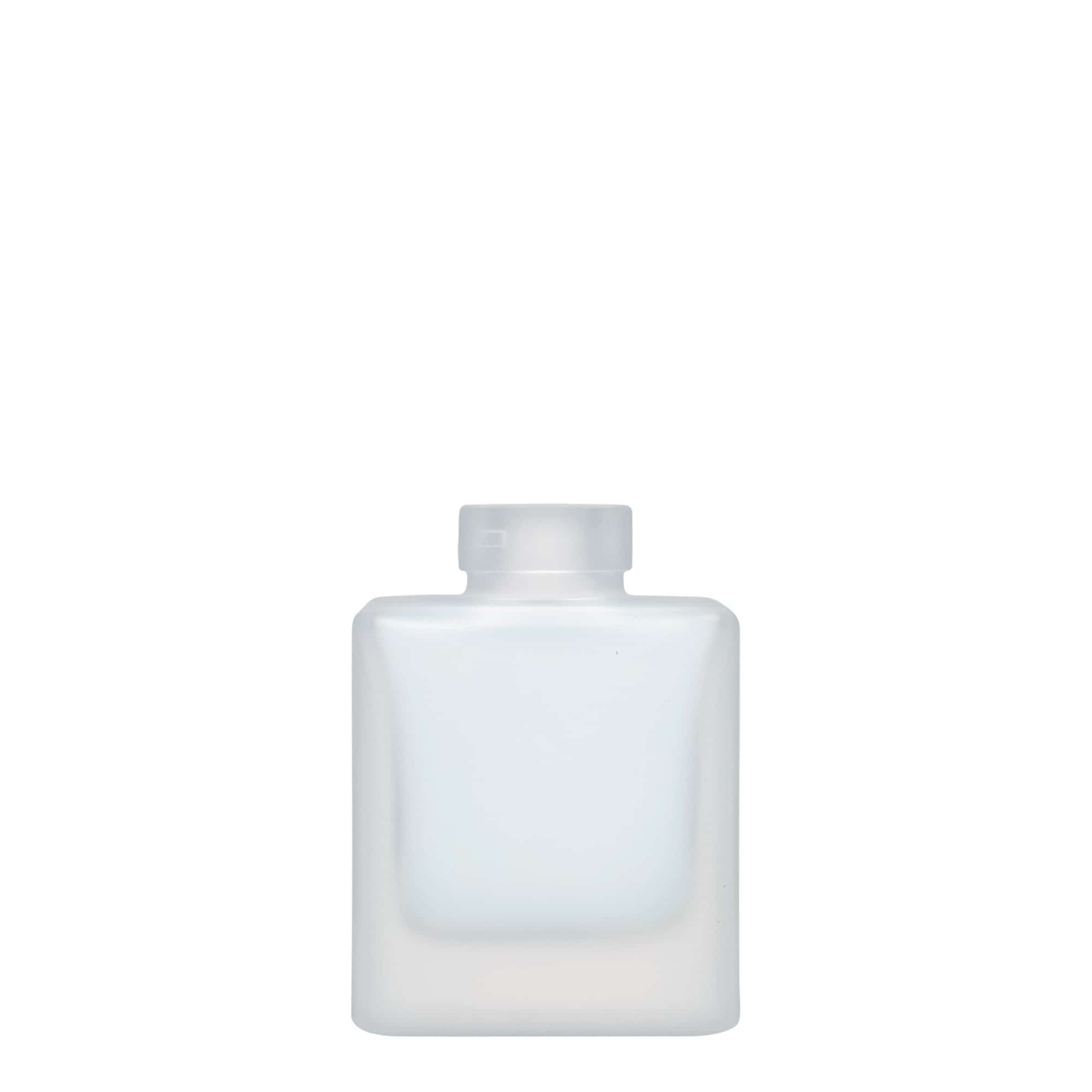 100 ml стъклена бутилка „Cube“, квадратна, със заскрежен ефект, затваряне: коркова тапа 100 ml стъклена бутилка „Cube“, квадратна, със заскрежен ефект, затваряне: коркова тапа