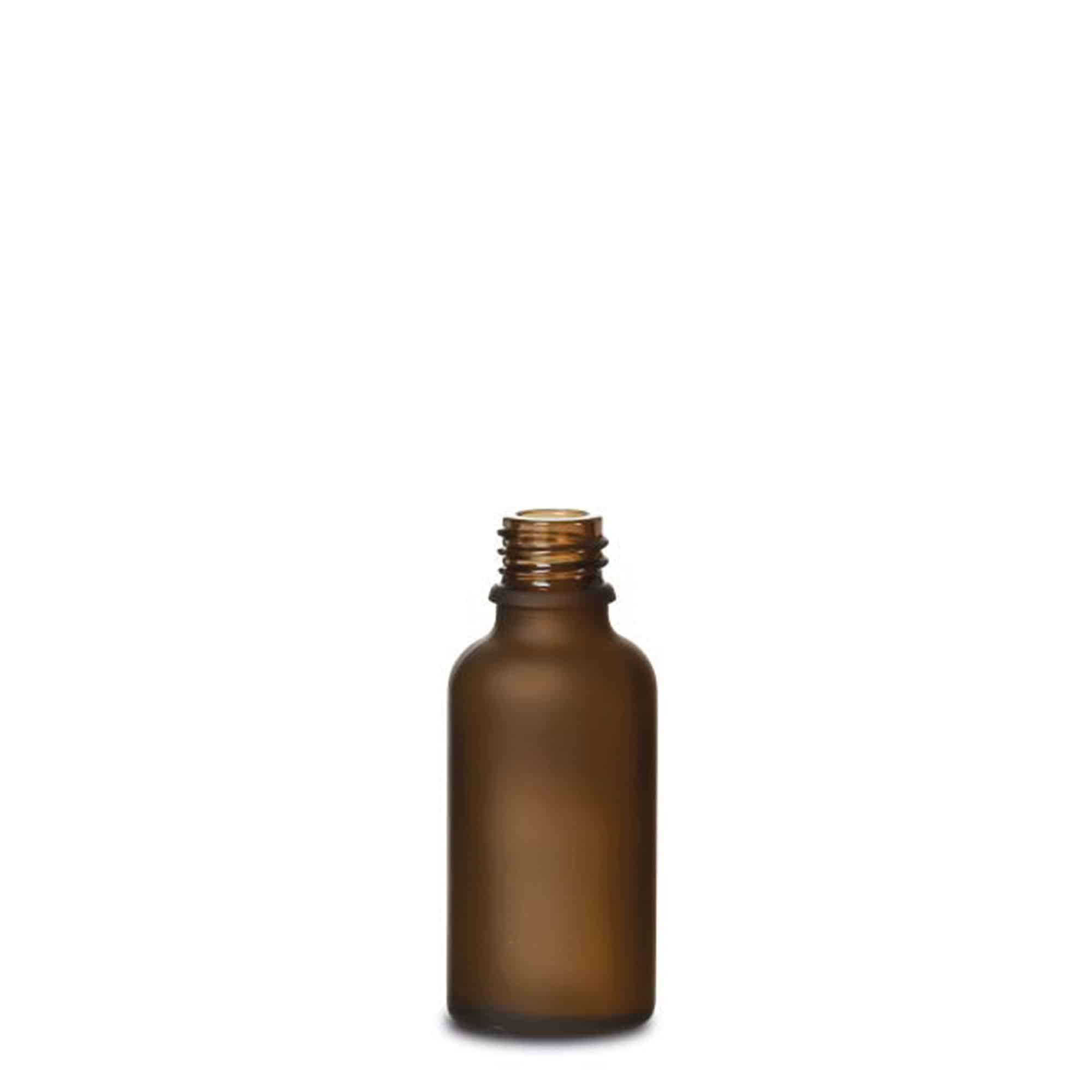 30ml медицинско шише, стъкло, кафяво матирано, гърло: DIN 18 30ml медицинско шише, стъкло, кафяво матирано, гърло: DIN 18