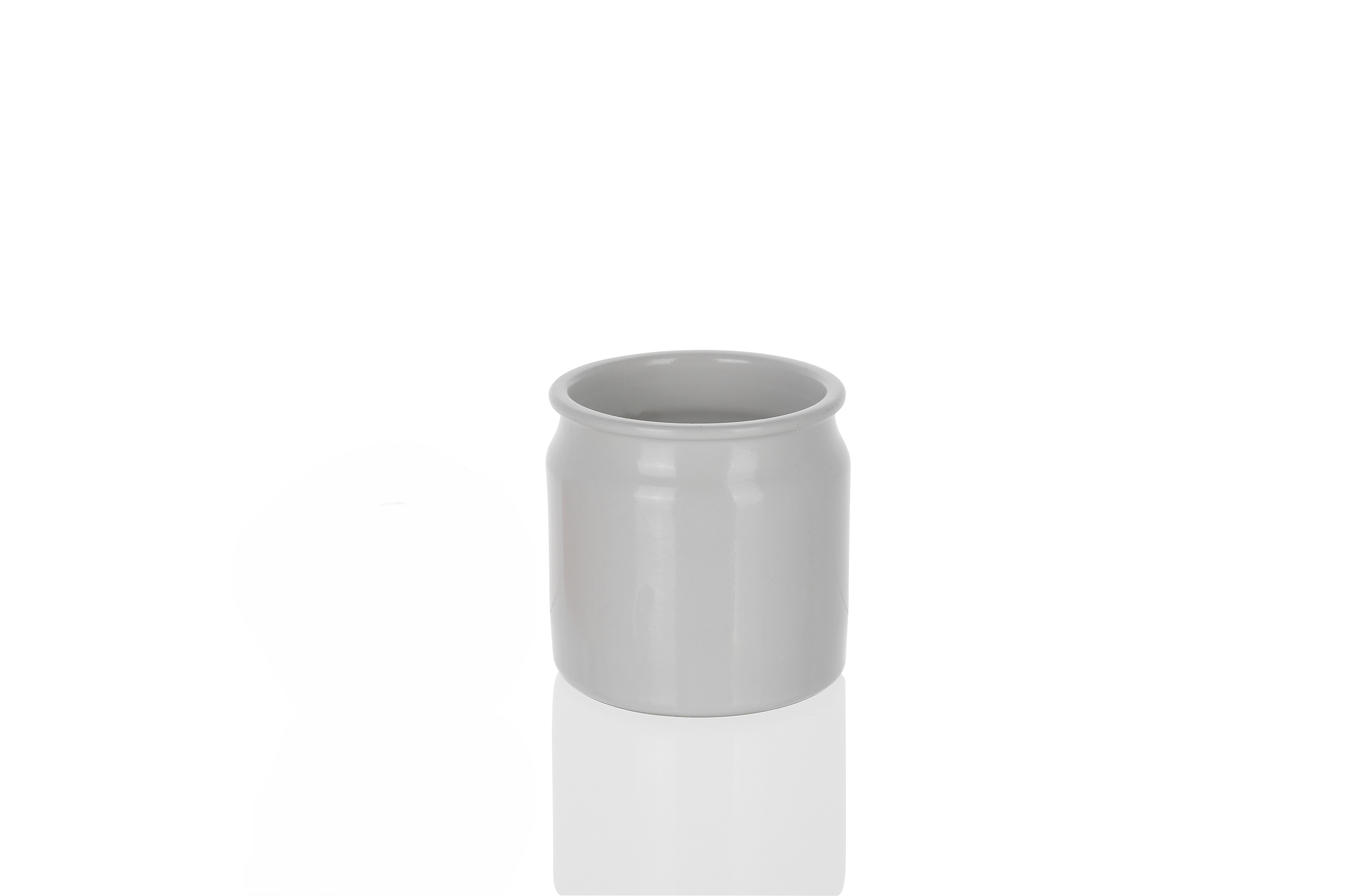 160 ml буркан каменна керамика, керамичен, бял, затваряне: коркова тапа