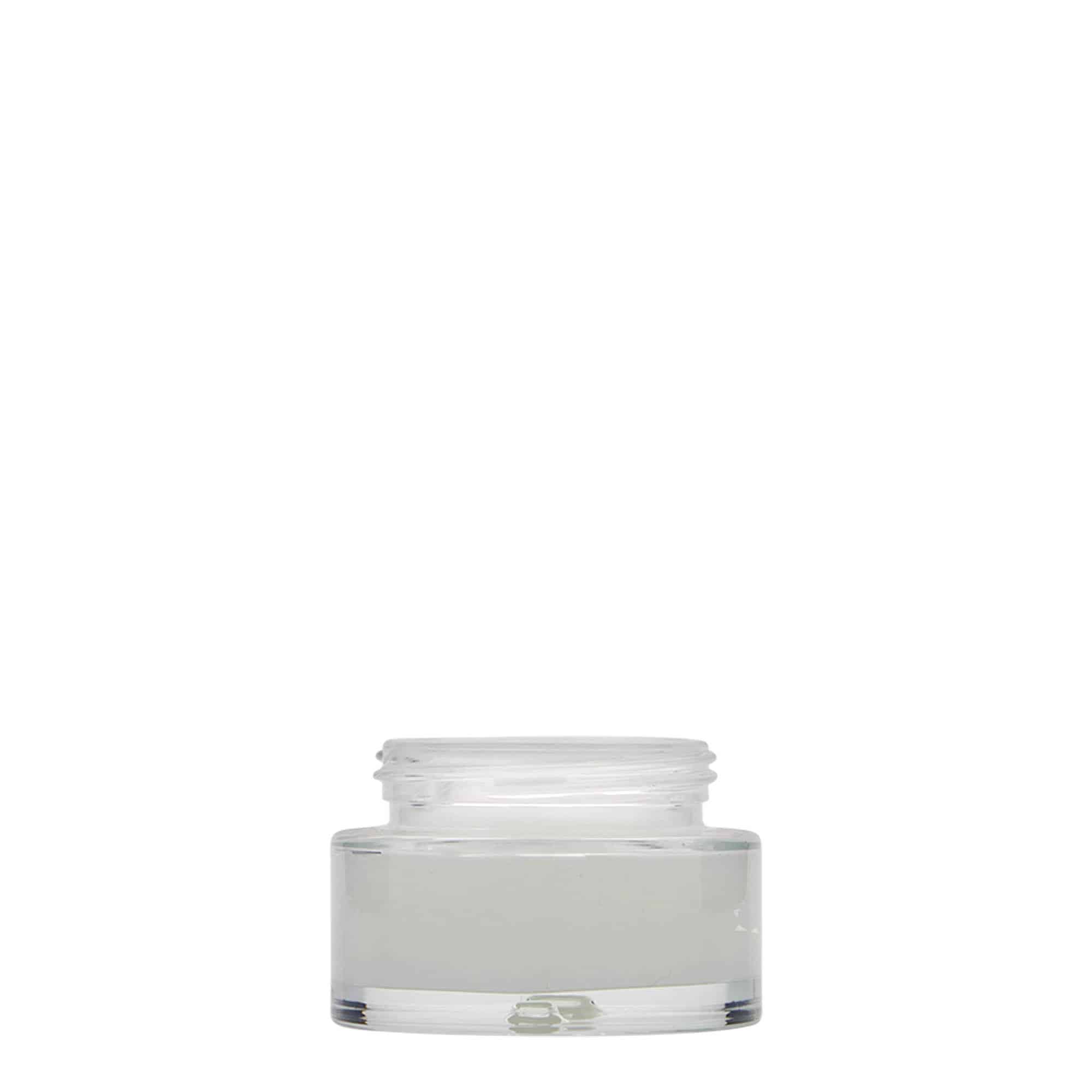 30 ml бурканче за козметични продукти „Clear Edition“, стъклено, затваряне: винтова капачка