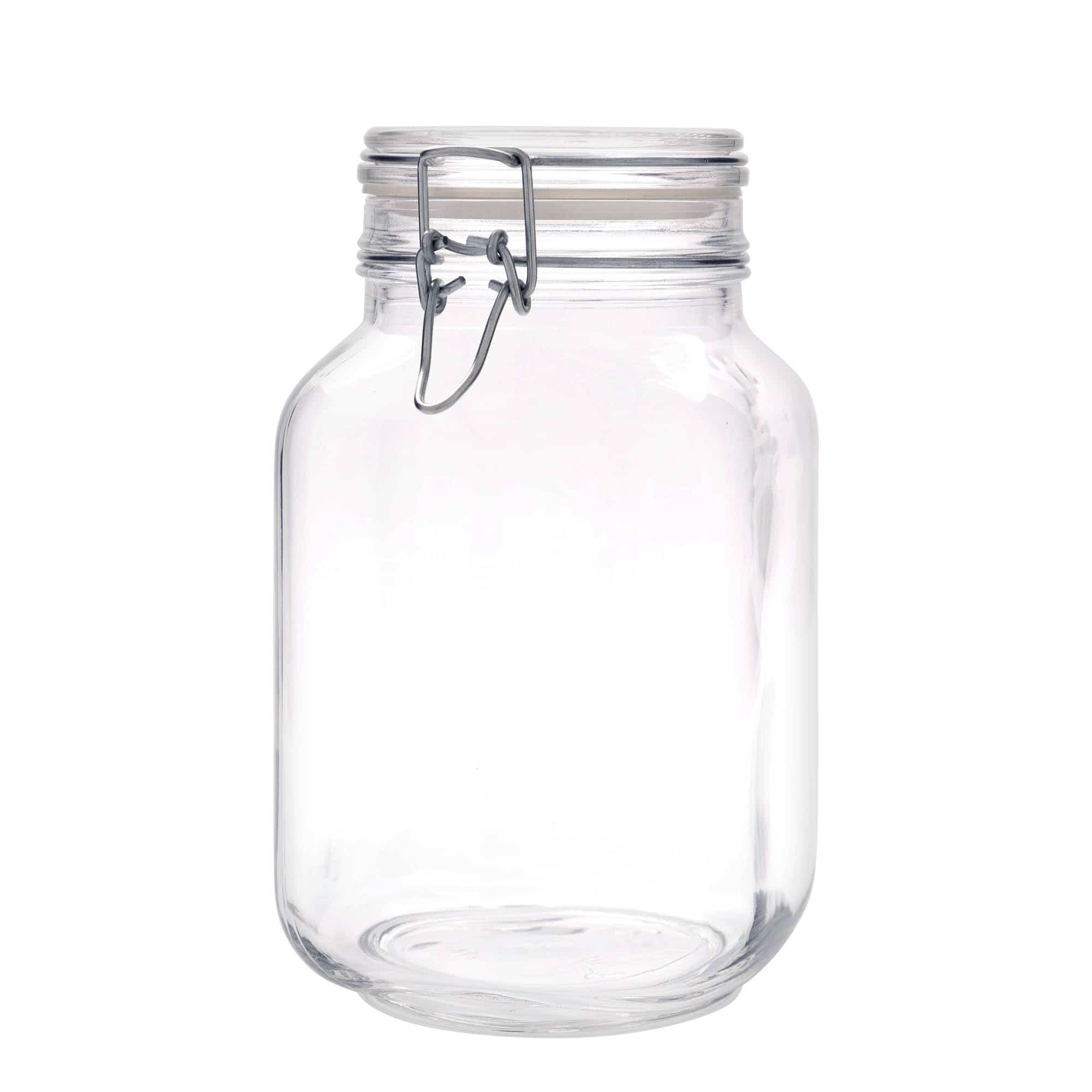 2000 ml буркан с клипс „Fido“, квадратен, затваряне: капак с клипс