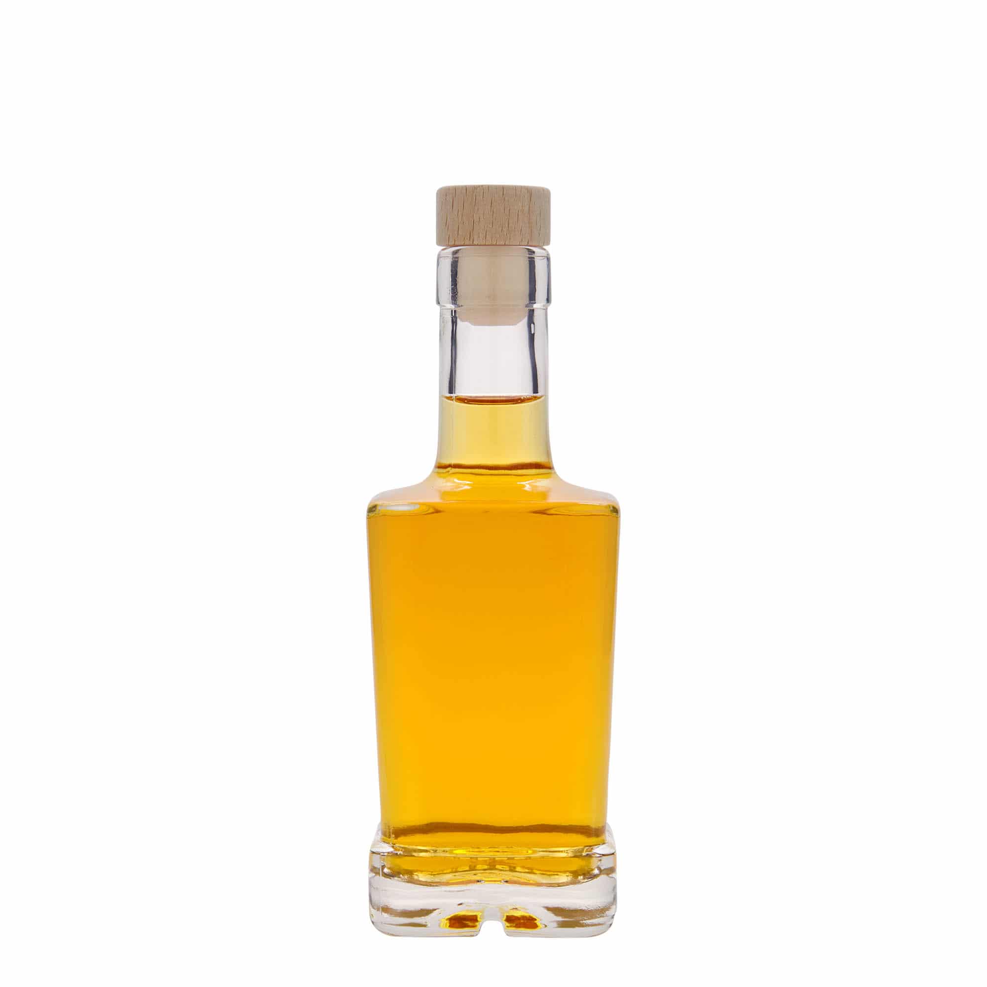 250 ml стъклена бутилка „Rene“, квадратна, затваряне: коркова тапа