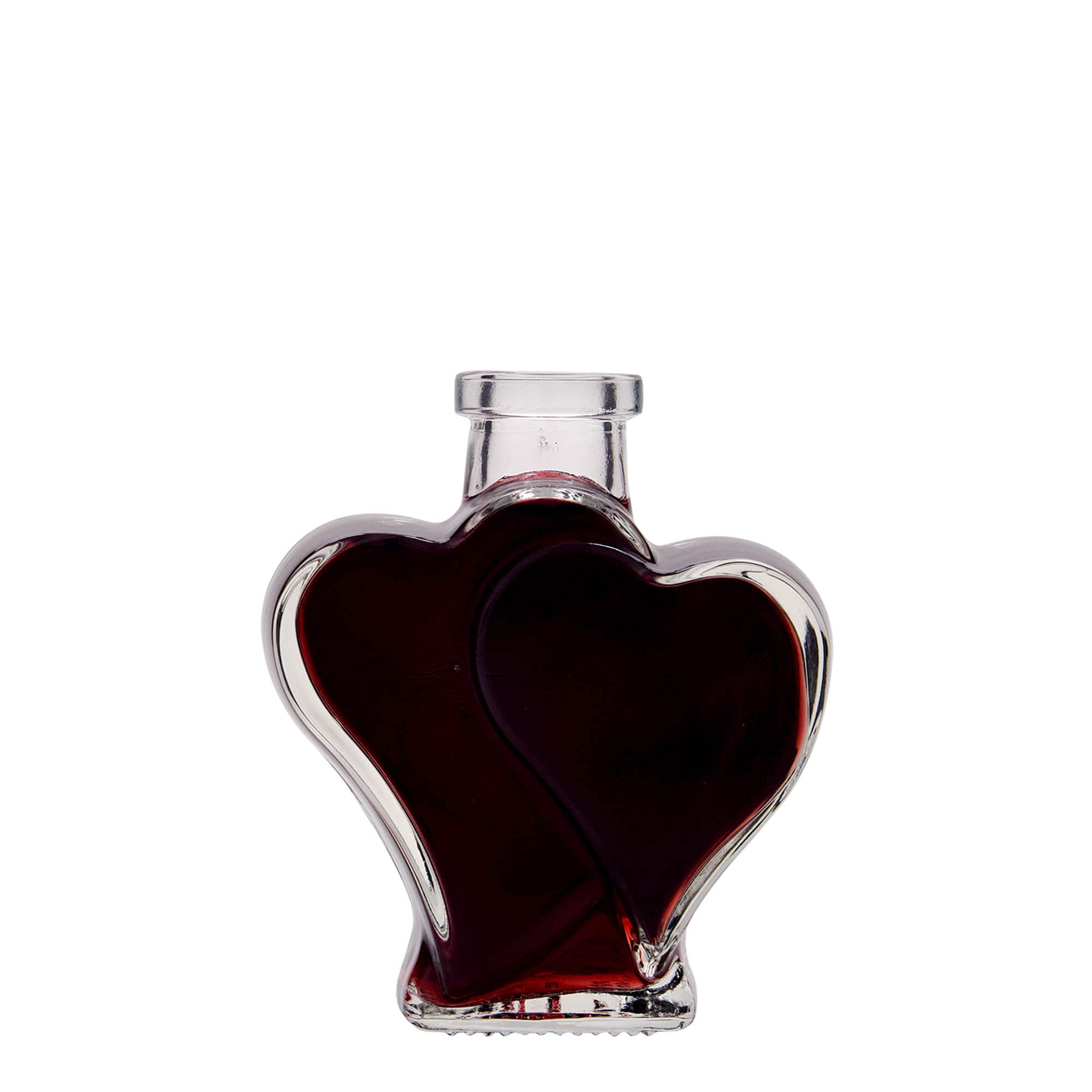 200 ml стъклена бутилка „Двойно сърце“, затваряне: коркова тапа