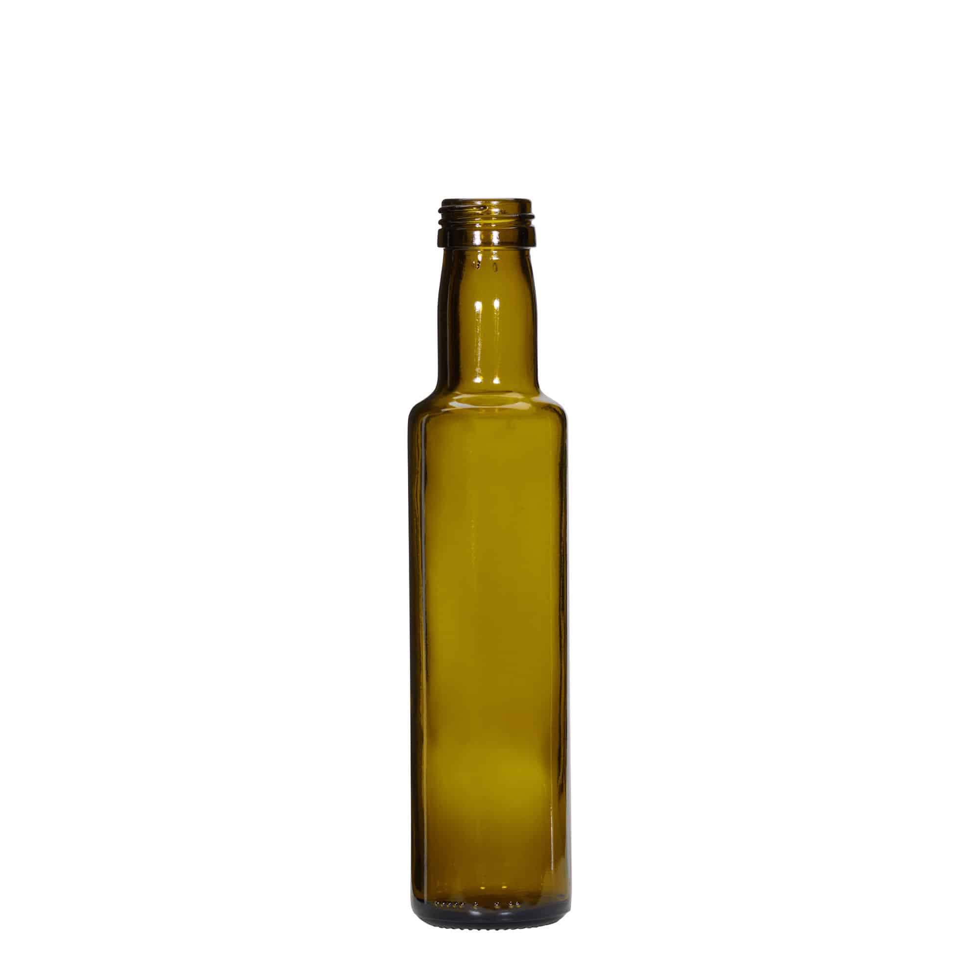 250 ml стъклена бутилка „Dorica“, антично зелено, затваряне: капачка PP 31,5 250 ml стъклена бутилка „Dorica“, антично зелено, затваряне: капачка PP 31,5