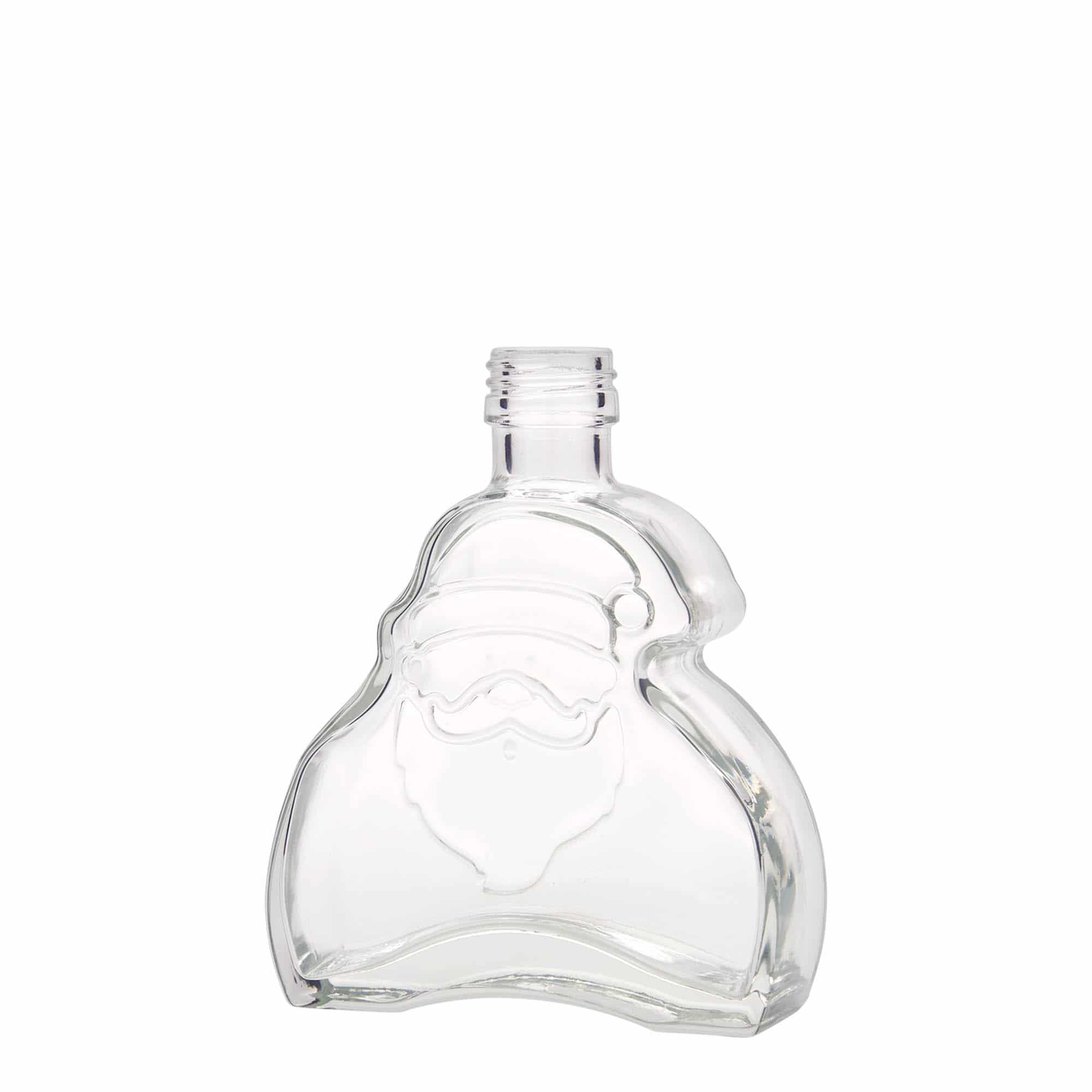 200 ml стъклена бутилка „Santa Claus“, затваряне: капачка PP 28