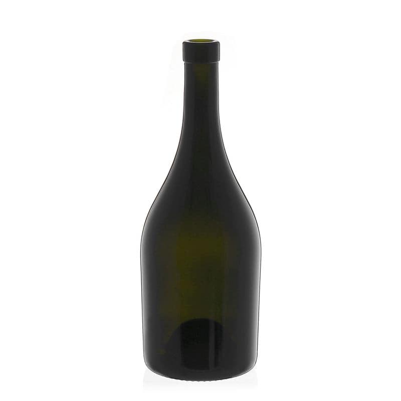 750 ml бутилка за вино „Exclusive“, антично зелено, затваряне: коркова тапа