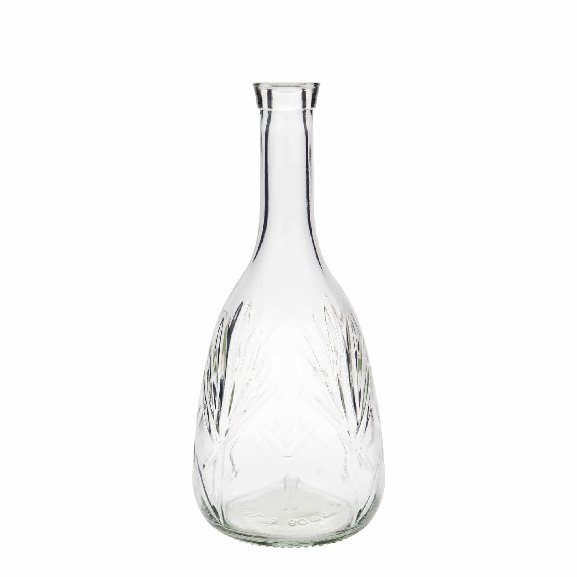 1000 ml стъклена бутилка „Reliefa“, затваряне: коркова тапа 1000 ml стъклена бутилка „Reliefa“, затваряне: коркова тапа