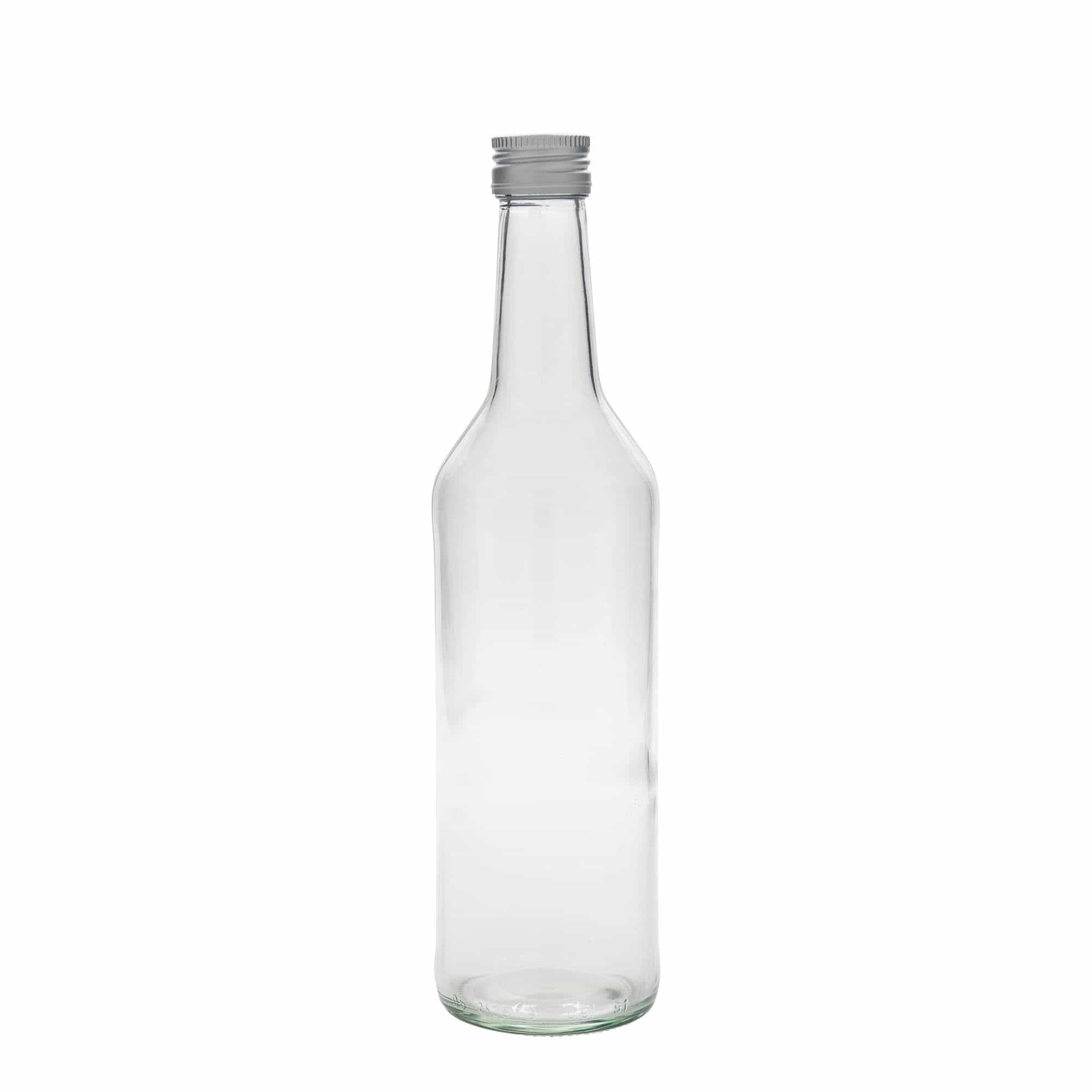 500 ml стъклена бутилка с право гърло, затваряне: капачка PP 28