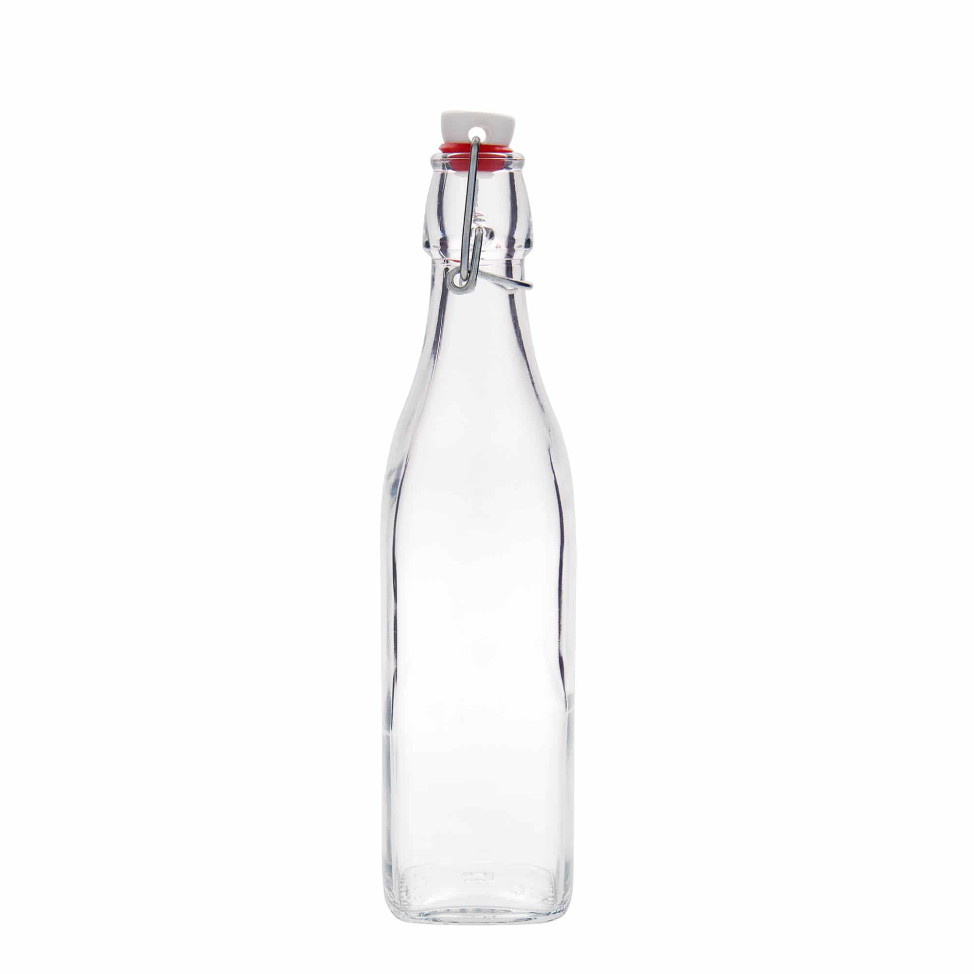 500 ml стъклена бутилка „Swing“, квадратна, затваряне: тапа с клипс
