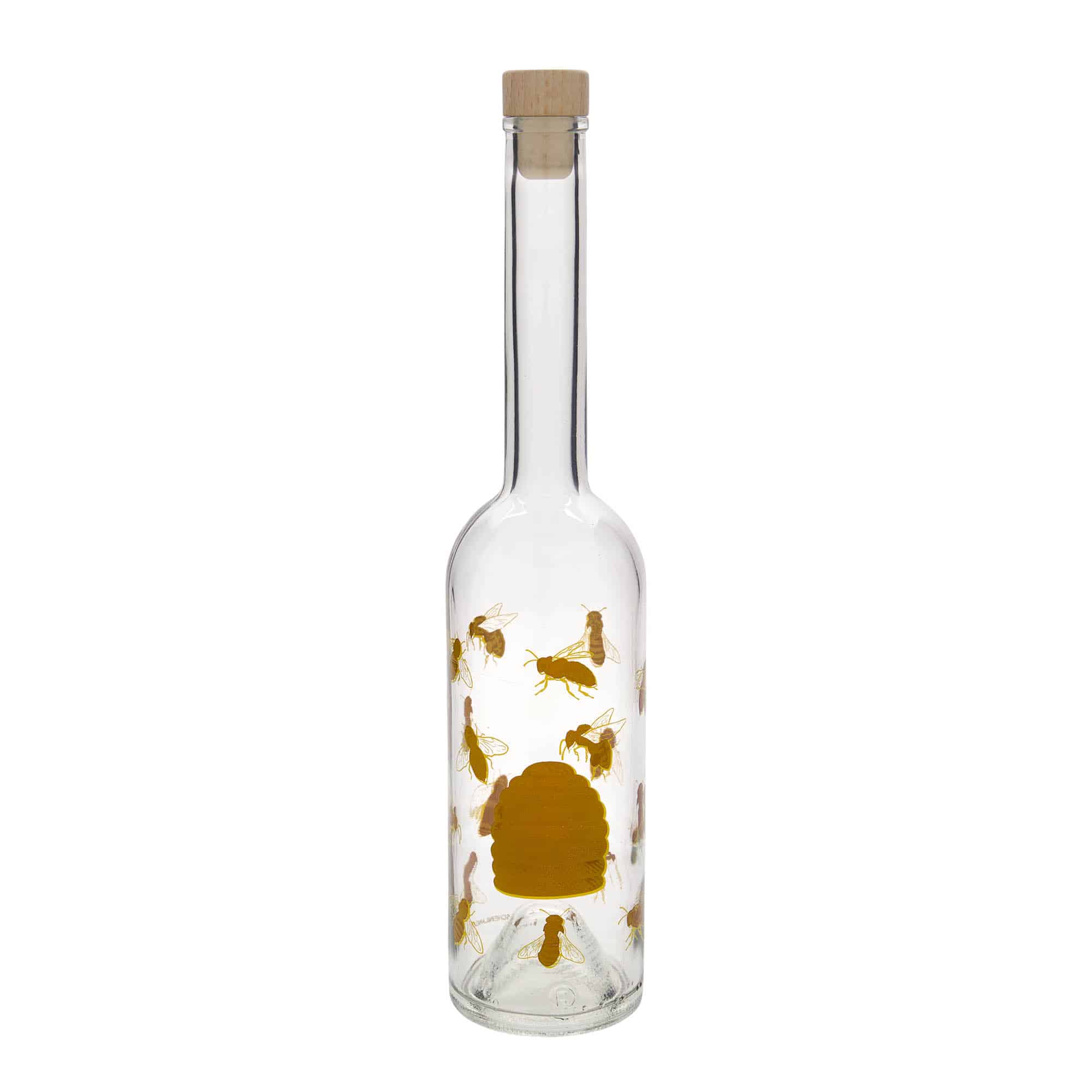 500 ml стъклена бутилка „Опера“, мотив: пчели, затваряне: коркова тапа
