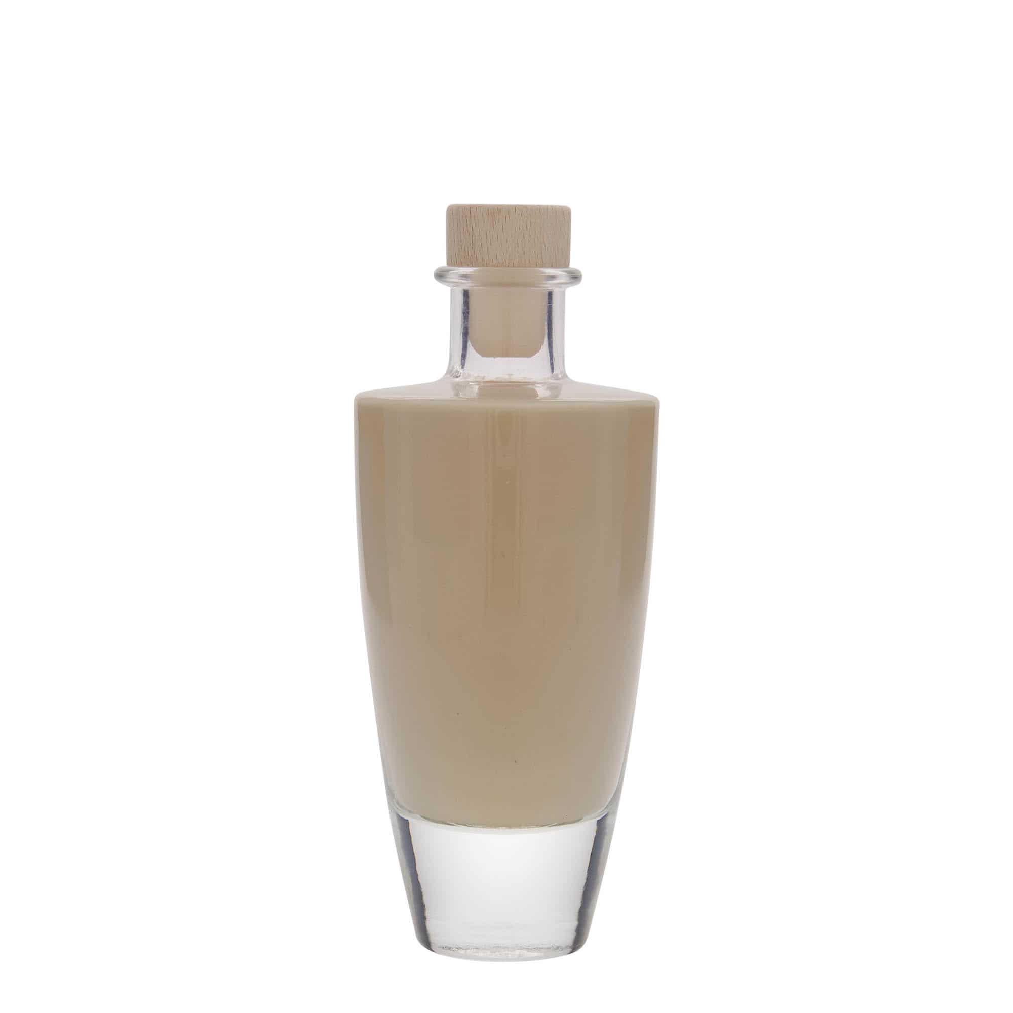 200 ml стъклена бутилка „Vanessa“, овална, затваряне: коркова тапа