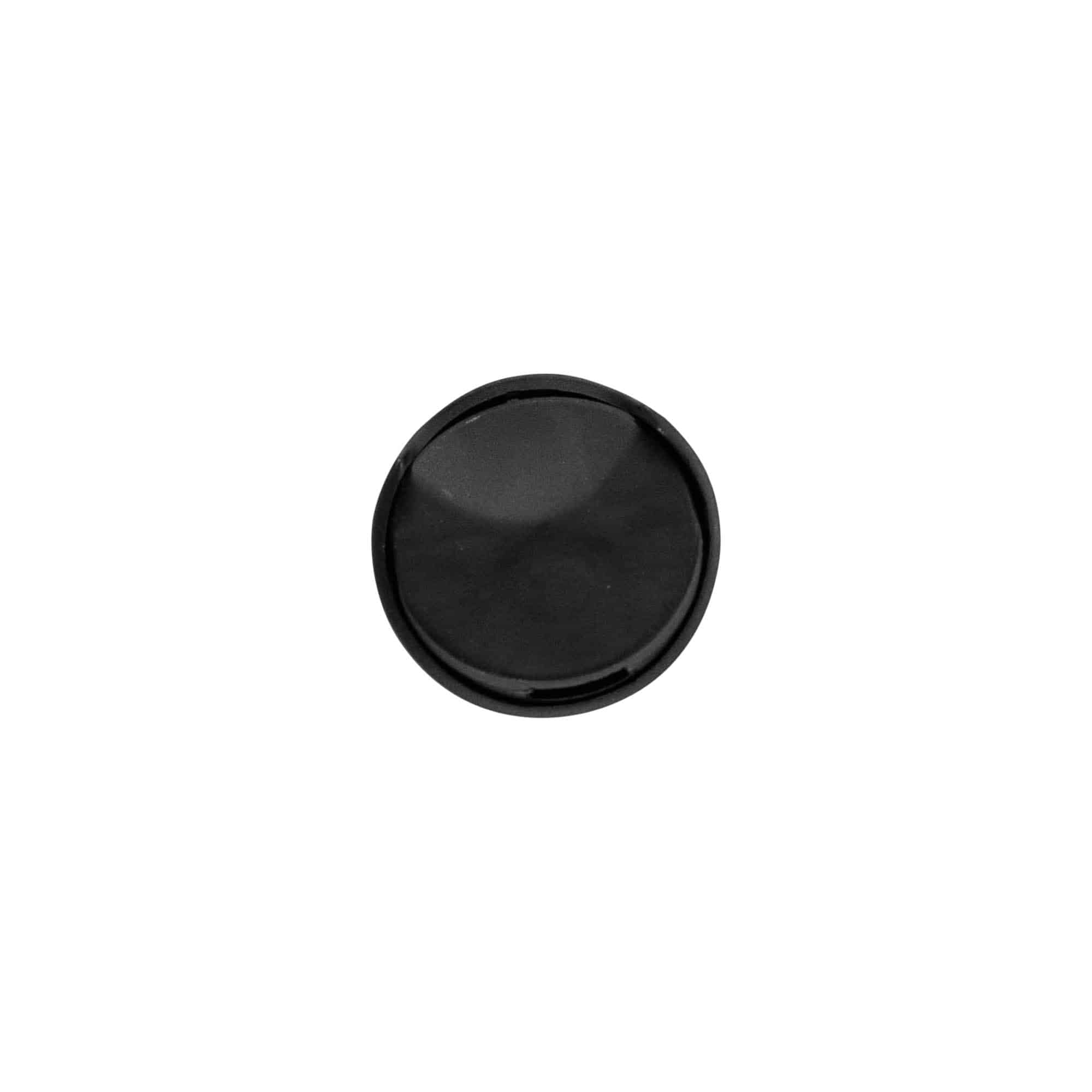 Винтова капачка Disc Top, PP пластмаса, черна, за затваряне: винтова капачка 24/410