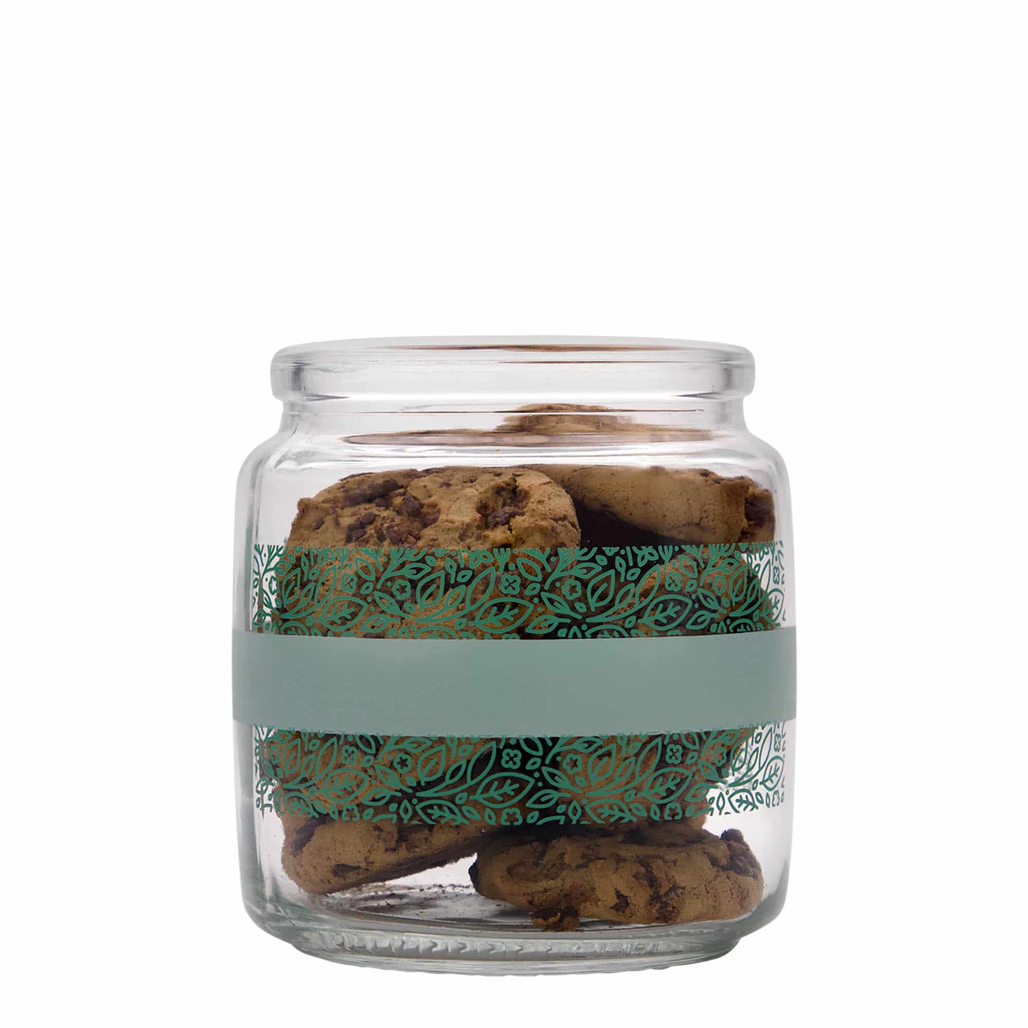 750 ml буркан с коркова тапа „Giara“, мотив: Naturalmente verde, затваряне: коркова тапа