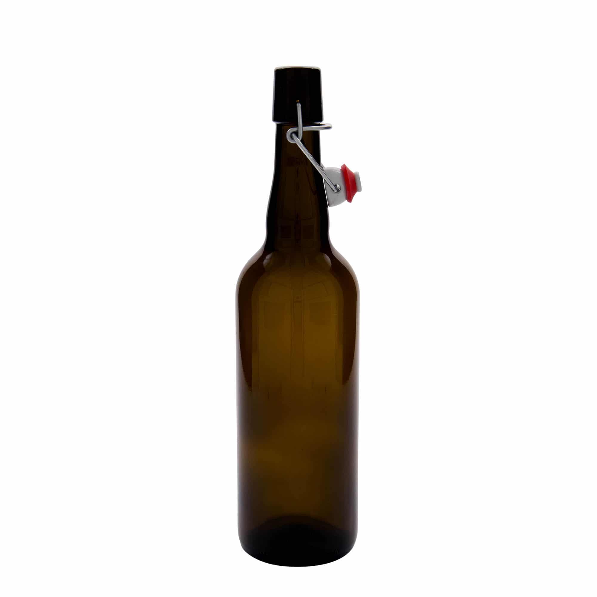 750 ml бутилка за бира „Белгия“, стъклена, кафява, затваряне: тапа с клипс