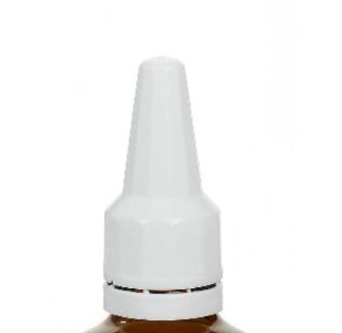 Винтова капачка с апликатор, PE пластмаса, бяла, за отвор: DIN 18 Винтова капачка с апликатор, PE пластмаса, бяла, за отвор: DIN 18