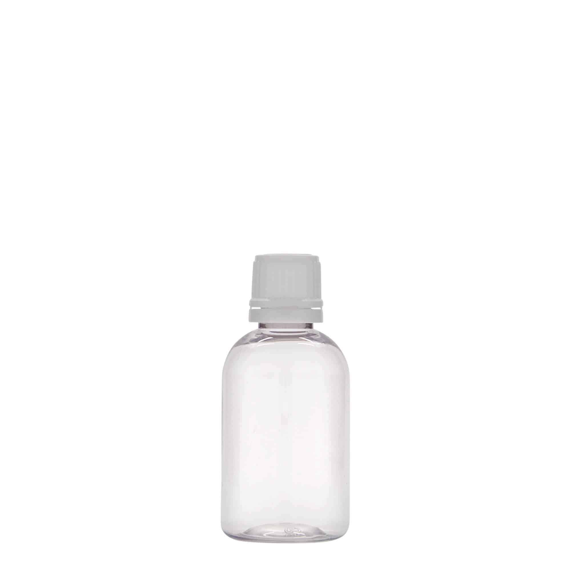 50 ml PET бутилка за лекарства „Easy Living“, пластмасова, затваряне: винтова капачка с резба DIN 18