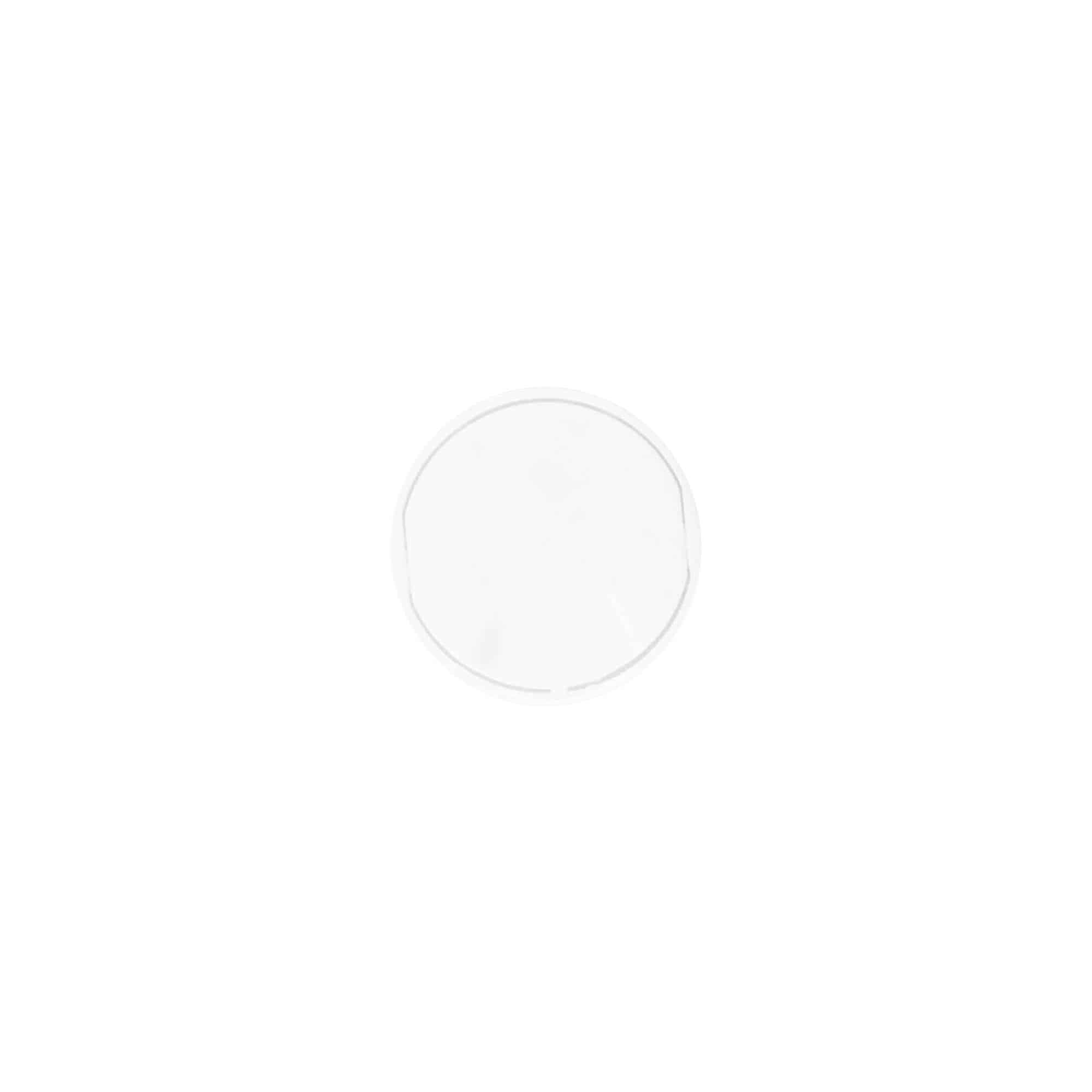 Винтова капачка Disc Top, PP пластмаса, бяла, за затваряне: винтова капачка 20/410