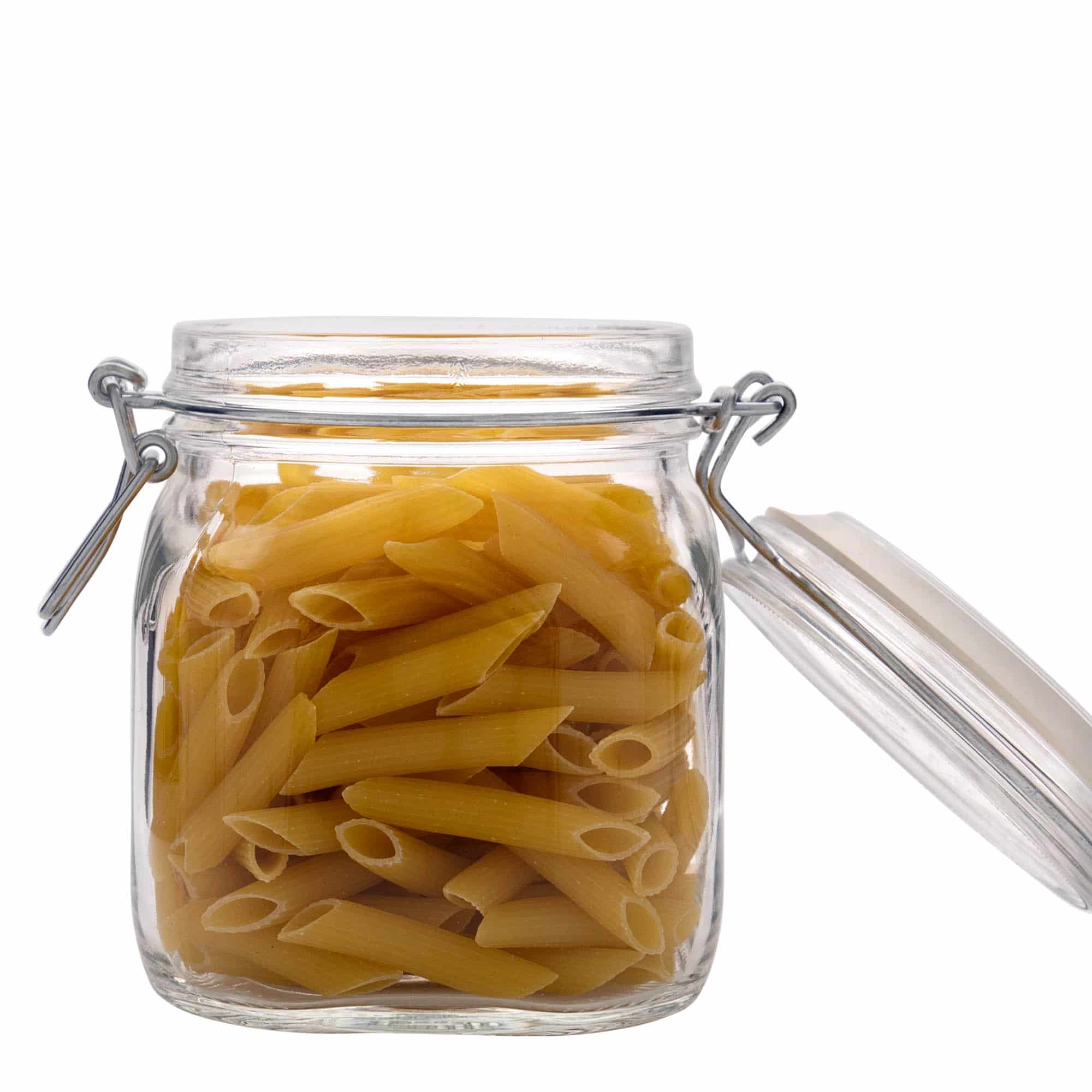 750 ml буркан с клипс „Fido“, квадратен, затваряне: капак с клипс